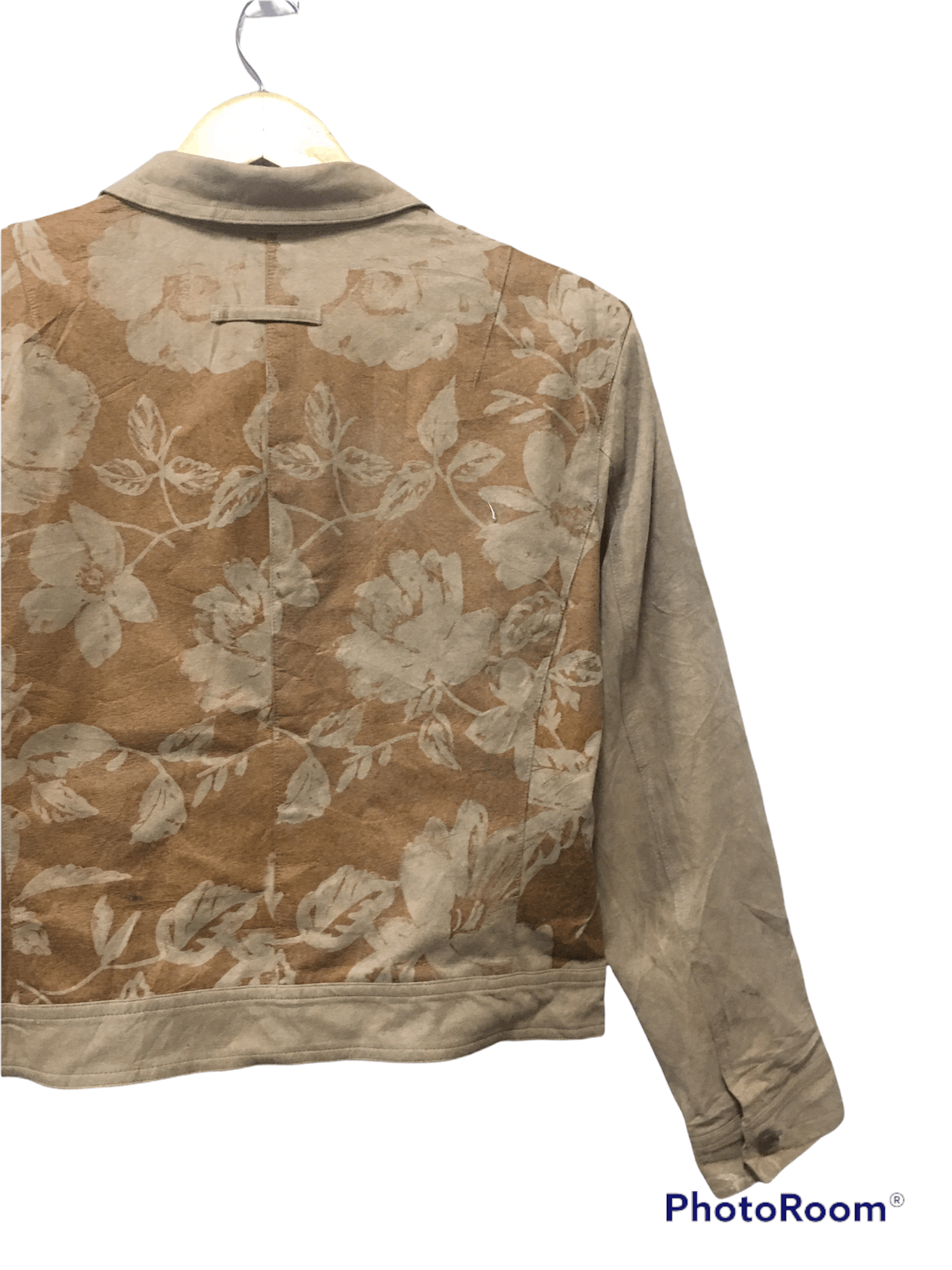 Japanese Brand Ville D’Azur Floral Art Suede Leather Jacket Size US M / EU 48-50 / 2 - 6 Thumbnail