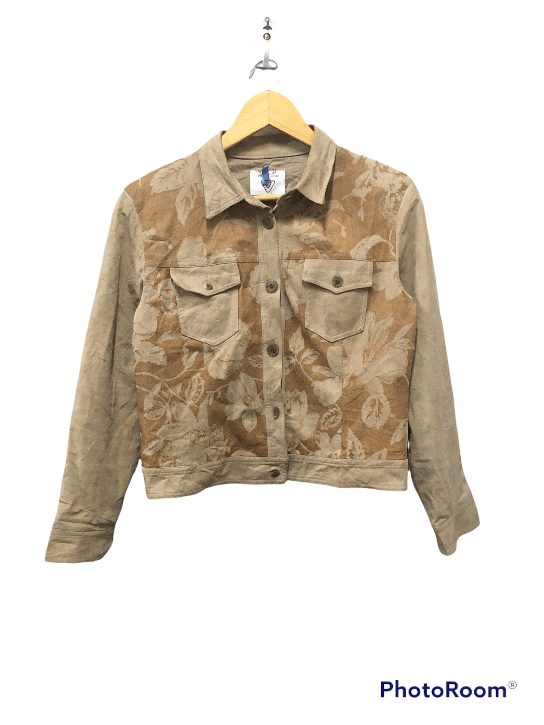 Japanese Brand Ville D’Azur Floral Art Suede Leather Jacket Size US M / EU 48-50 / 2 - 1 Thumbnail