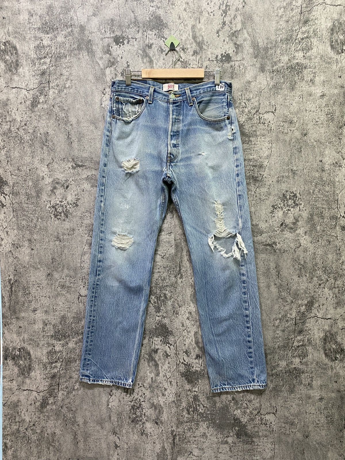 Levi's × Vintage Vintage 90s Levi's 501 Stone Wash Denim -L70 Size US 32 / EU 48 - 1 Thumbnail