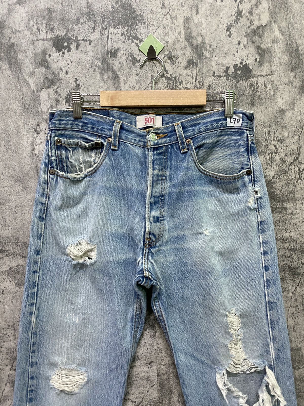 Levi's × Vintage Vintage 90s Levi's 501 Stone Wash Denim -L70 Size US 32 / EU 48 - 3 Thumbnail