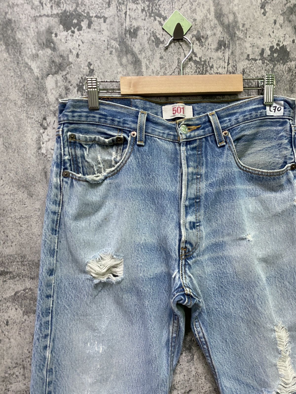 Levi's × Vintage Vintage 90s Levi's 501 Stone Wash Denim -L70 Size US 32 / EU 48 - 4 Thumbnail