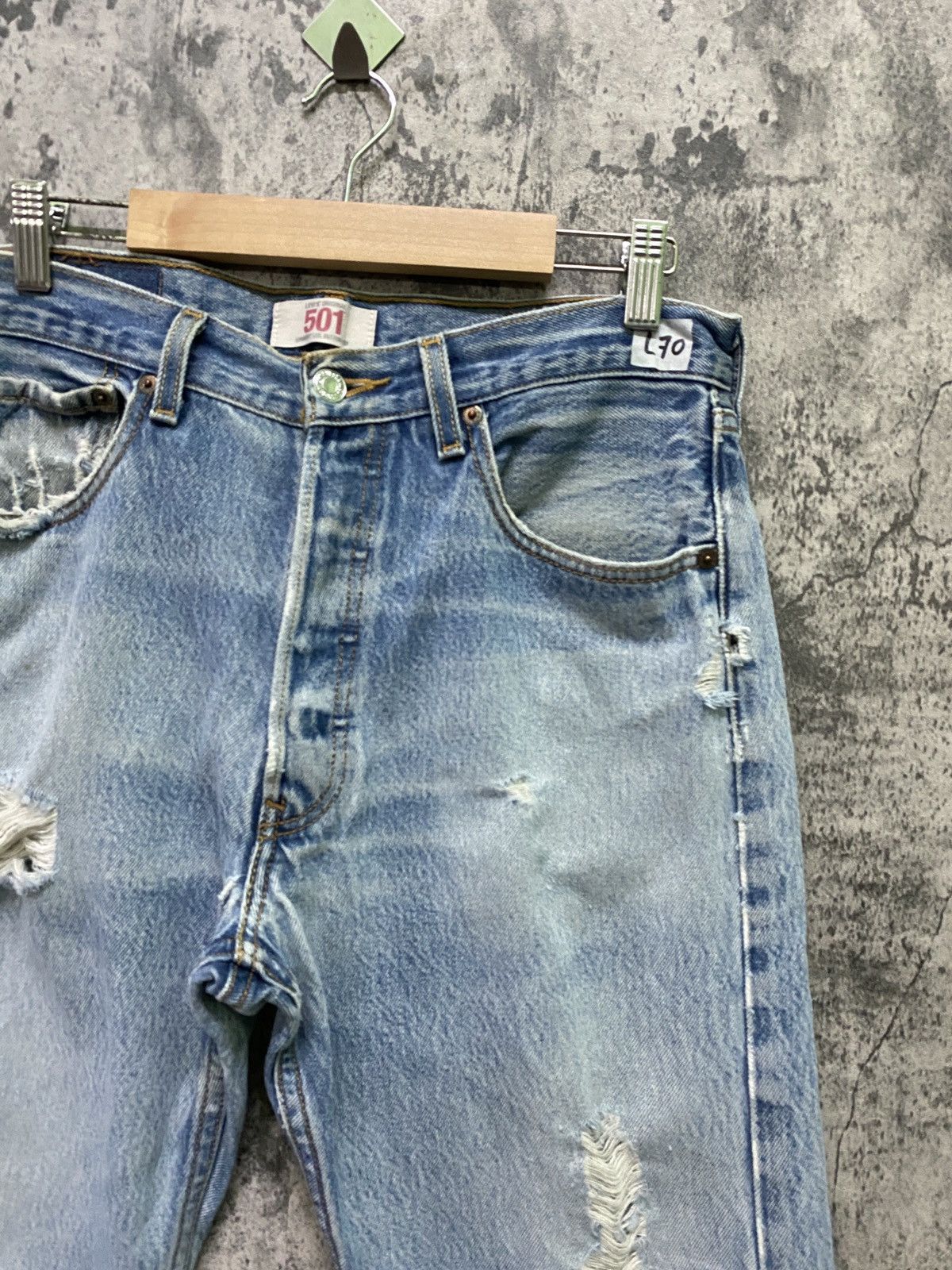 Levi's × Vintage Vintage 90s Levi's 501 Stone Wash Denim -L70 Size US 32 / EU 48 - 5 Thumbnail