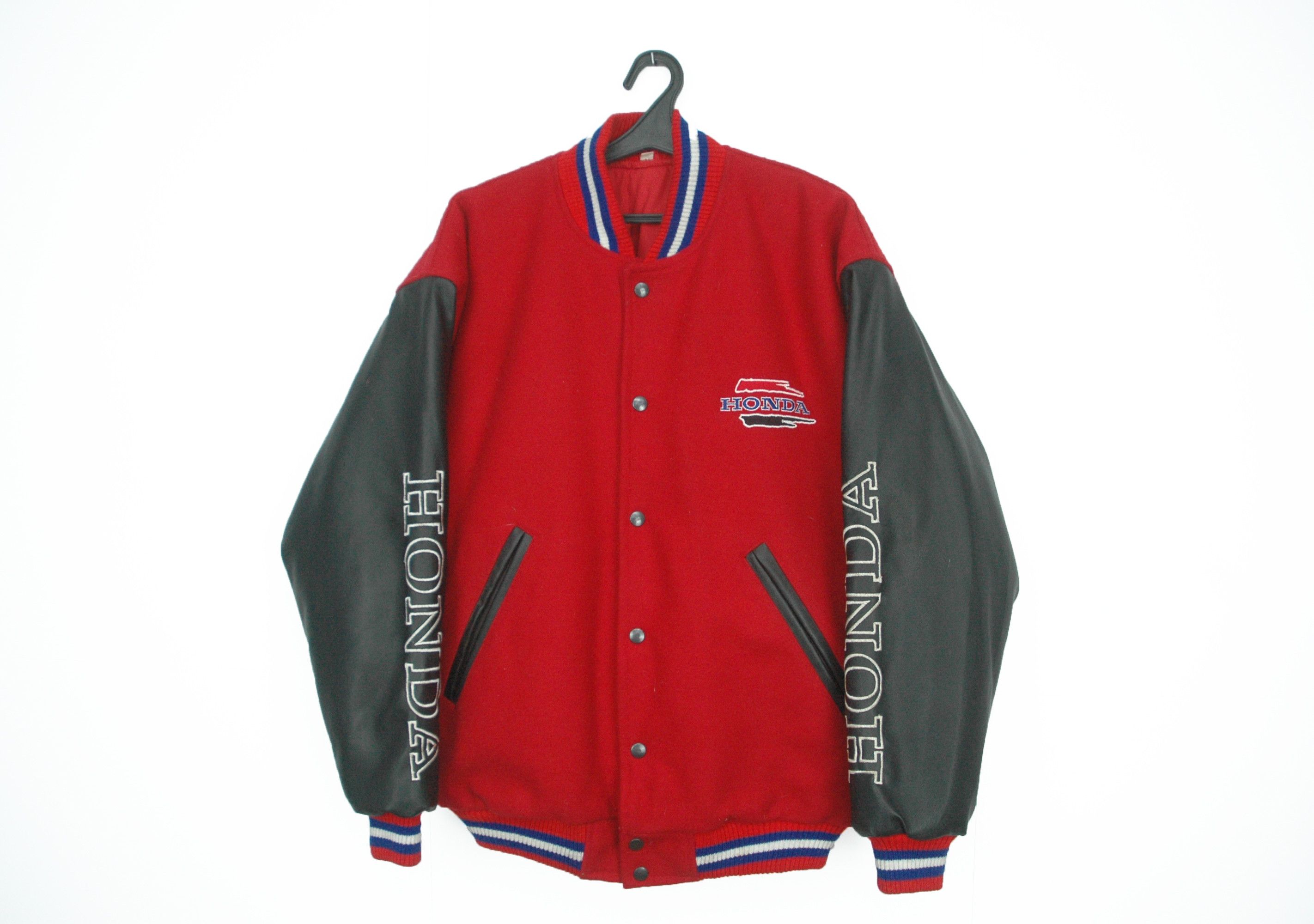 Honda Vintage HONDA Racing Team Wool Varsity Bomber Jacket Size US M / EU 48-50 / 2 - 1 Thumbnail