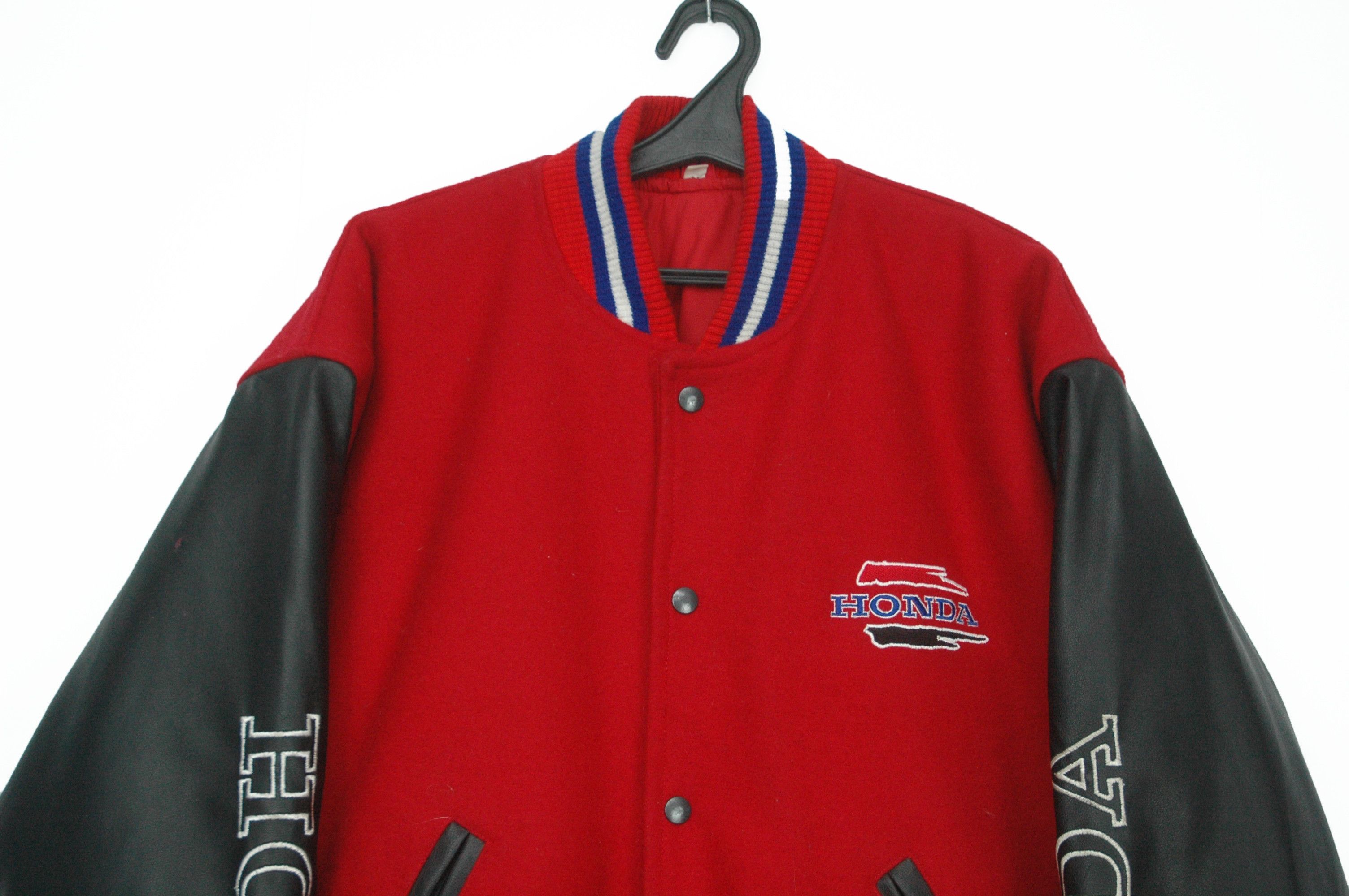 Honda Vintage HONDA Racing Team Wool Varsity Bomber Jacket Size US M / EU 48-50 / 2 - 2 Thumbnail