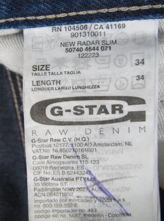 G-Star G-STAR RAW New Radar Slim made in Italy denim jeans Size US 34 / EU 50 - 6 Thumbnail