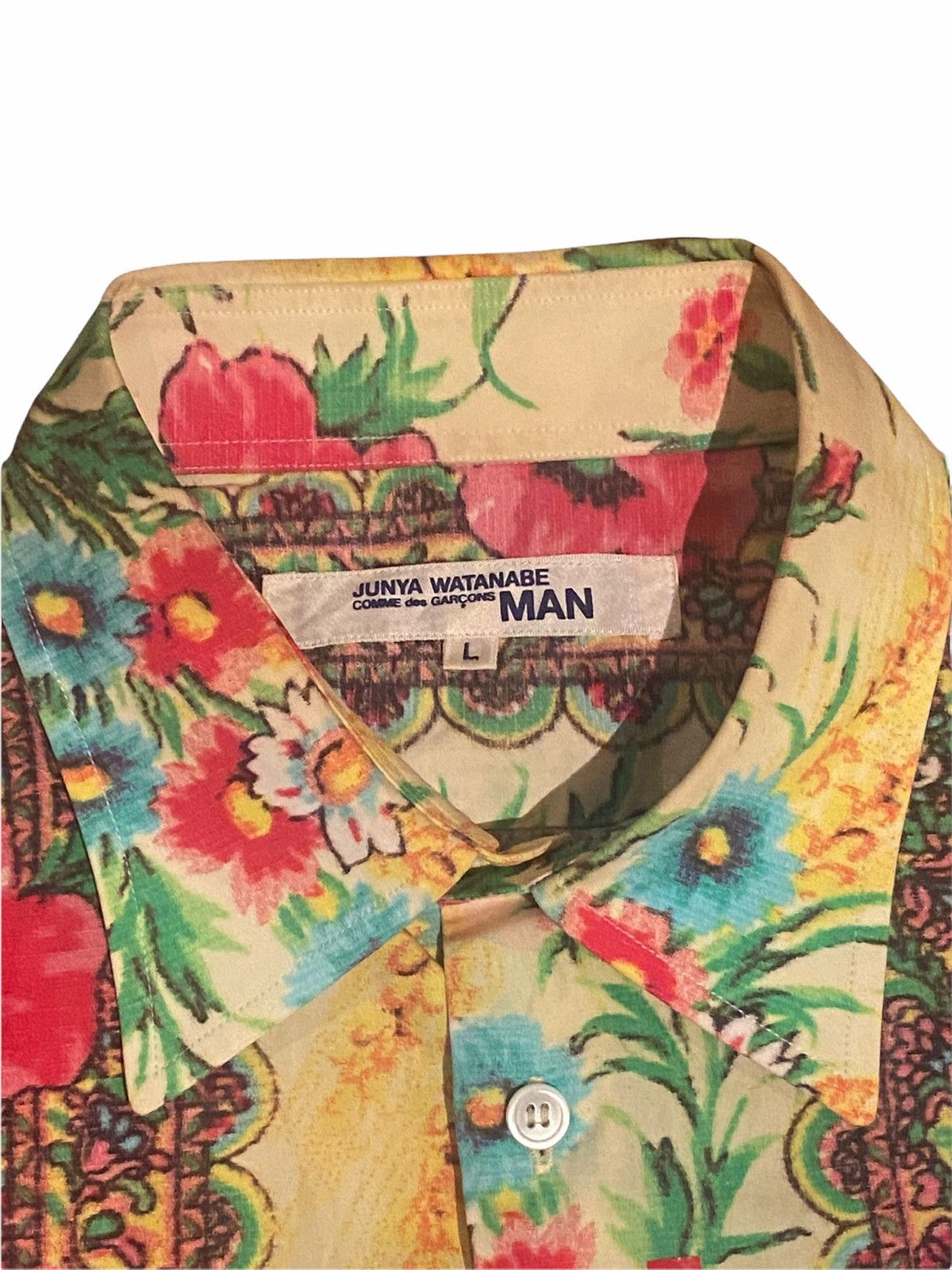 Junya Watanabe Junya Watanabe SS02 Poem Floral Button Up Peanut butter Size US L / EU 52-54 / 3 - 4 Thumbnail