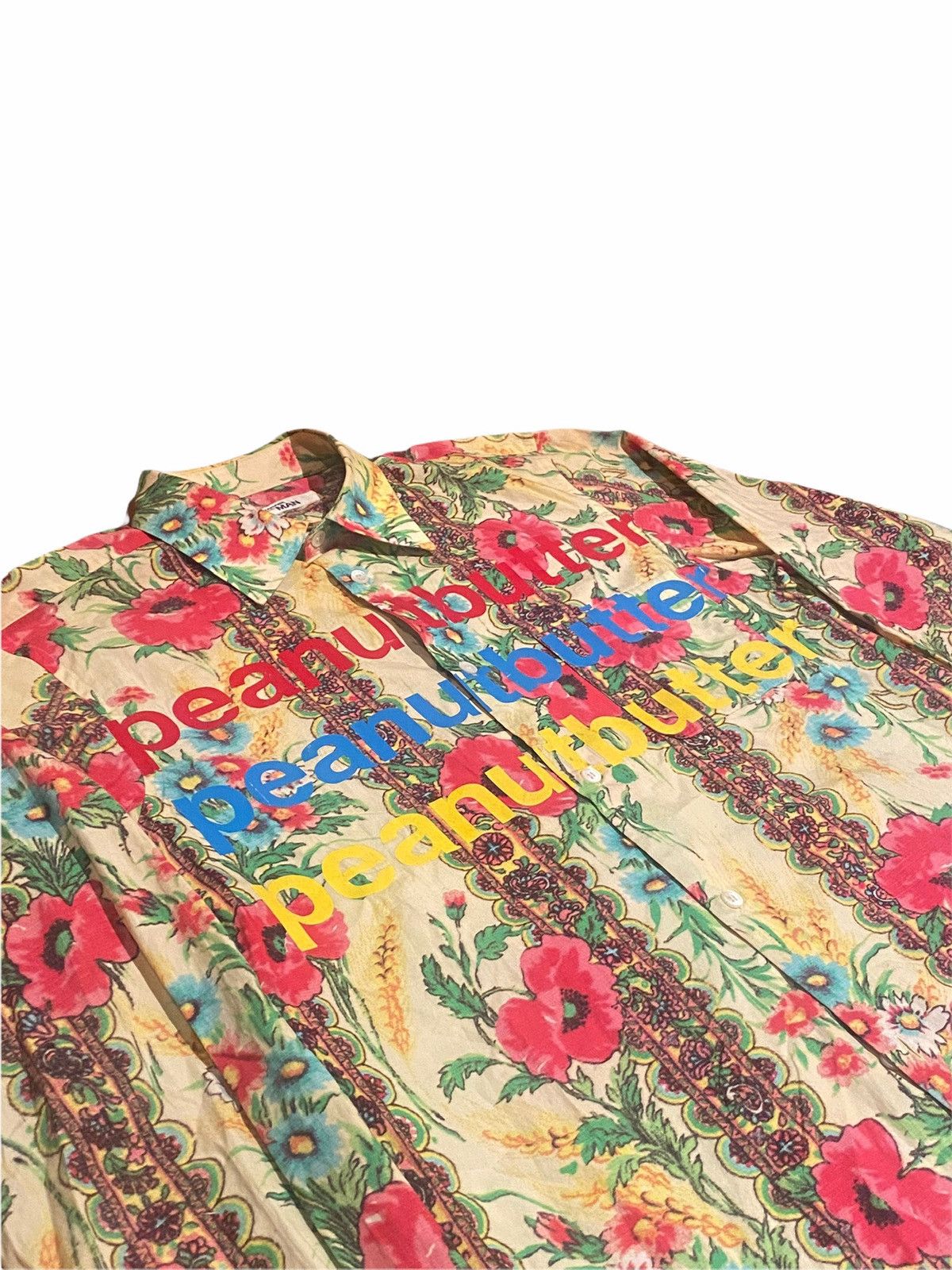 Junya Watanabe Junya Watanabe SS02 Poem Floral Button Up Peanut butter Size US L / EU 52-54 / 3 - 3 Thumbnail