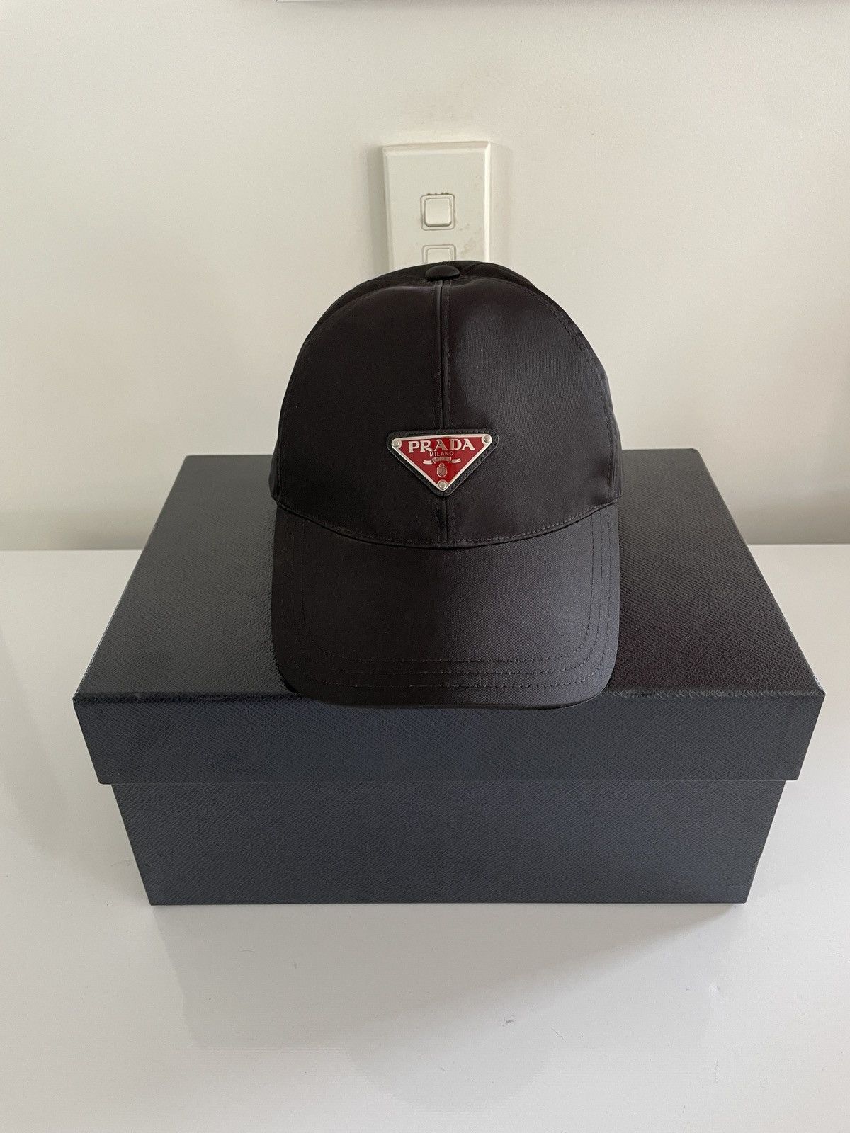 Prada Prada Nylon Baseball Hat with Red Logo | Grailed Prada Prada Nylon Baseball Hat with Red Logo | Grailed
