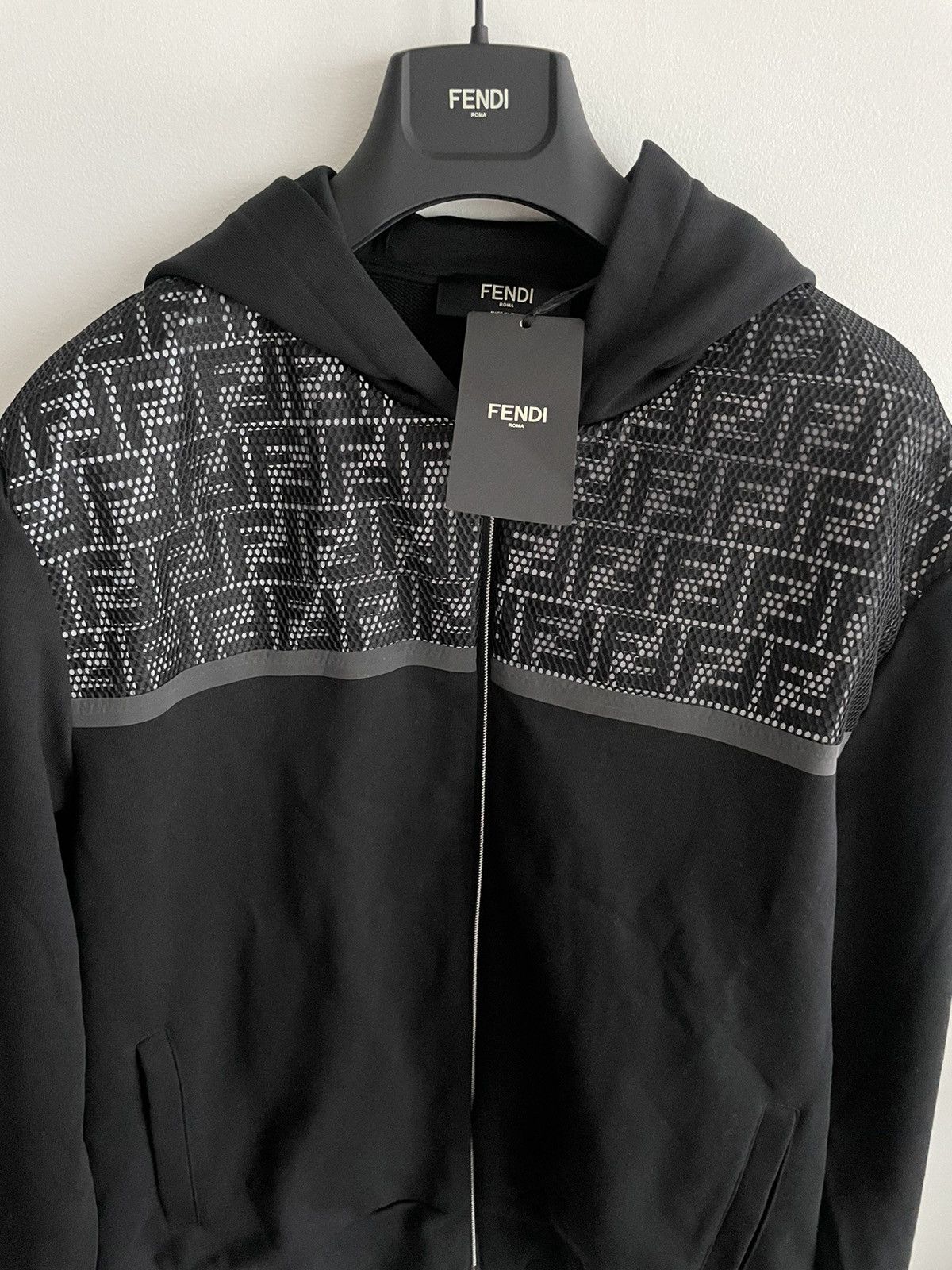 Fendi $3K Value Runway Limited Edition FF Logo Bomber Jacket Coat Size US L / EU 52-54 / 3 - 21 Thumbnail