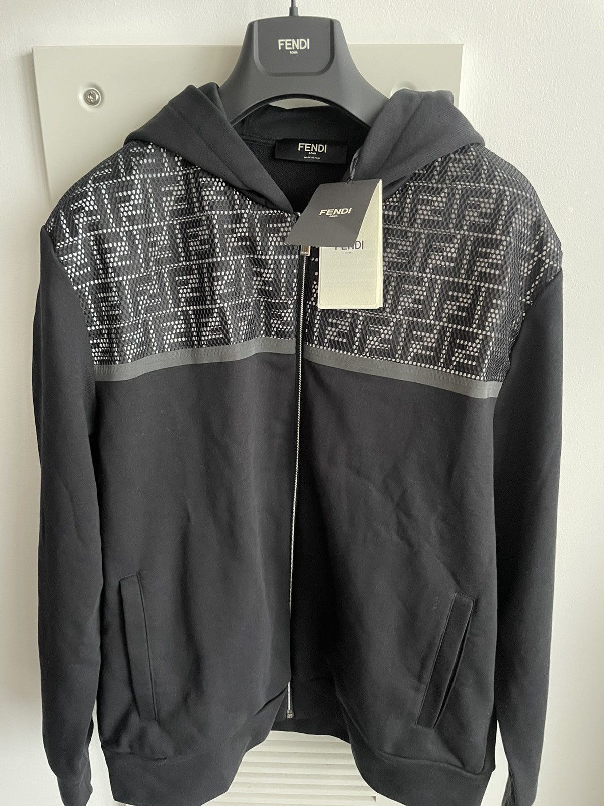 Fendi $3K Value Runway Limited Edition FF Logo Bomber Jacket Coat Size US L / EU 52-54 / 3 - 19 Thumbnail