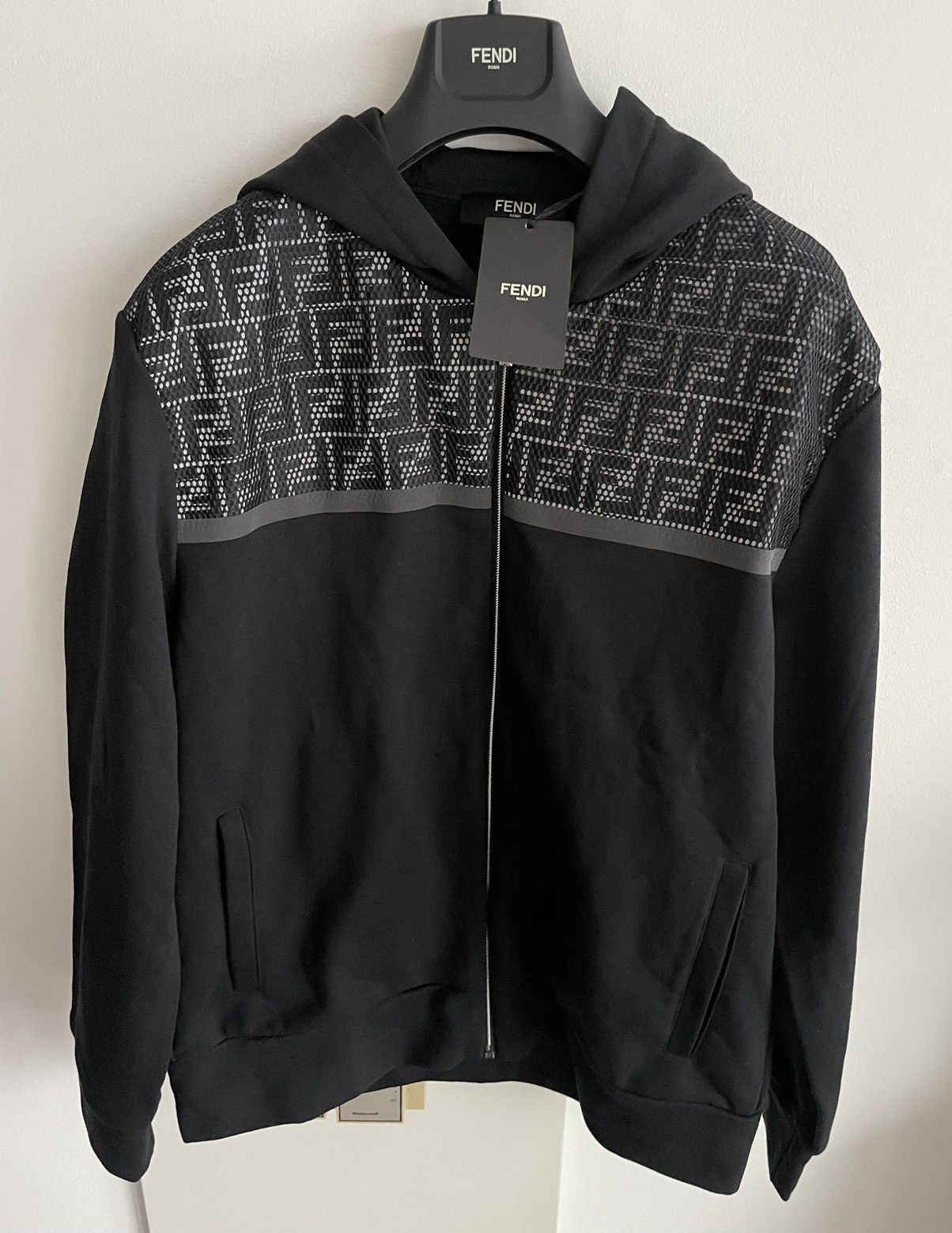 Fendi $3K Value Runway Limited Edition FF Logo Bomber Jacket Coat Size US L / EU 52-54 / 3 - 22 Thumbnail