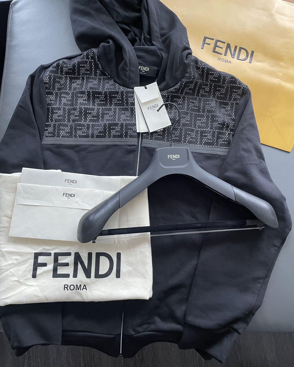 Fendi $3K Value Runway Limited Edition FF Logo Bomber Jacket Coat Size US L / EU 52-54 / 3 - 3 Thumbnail
