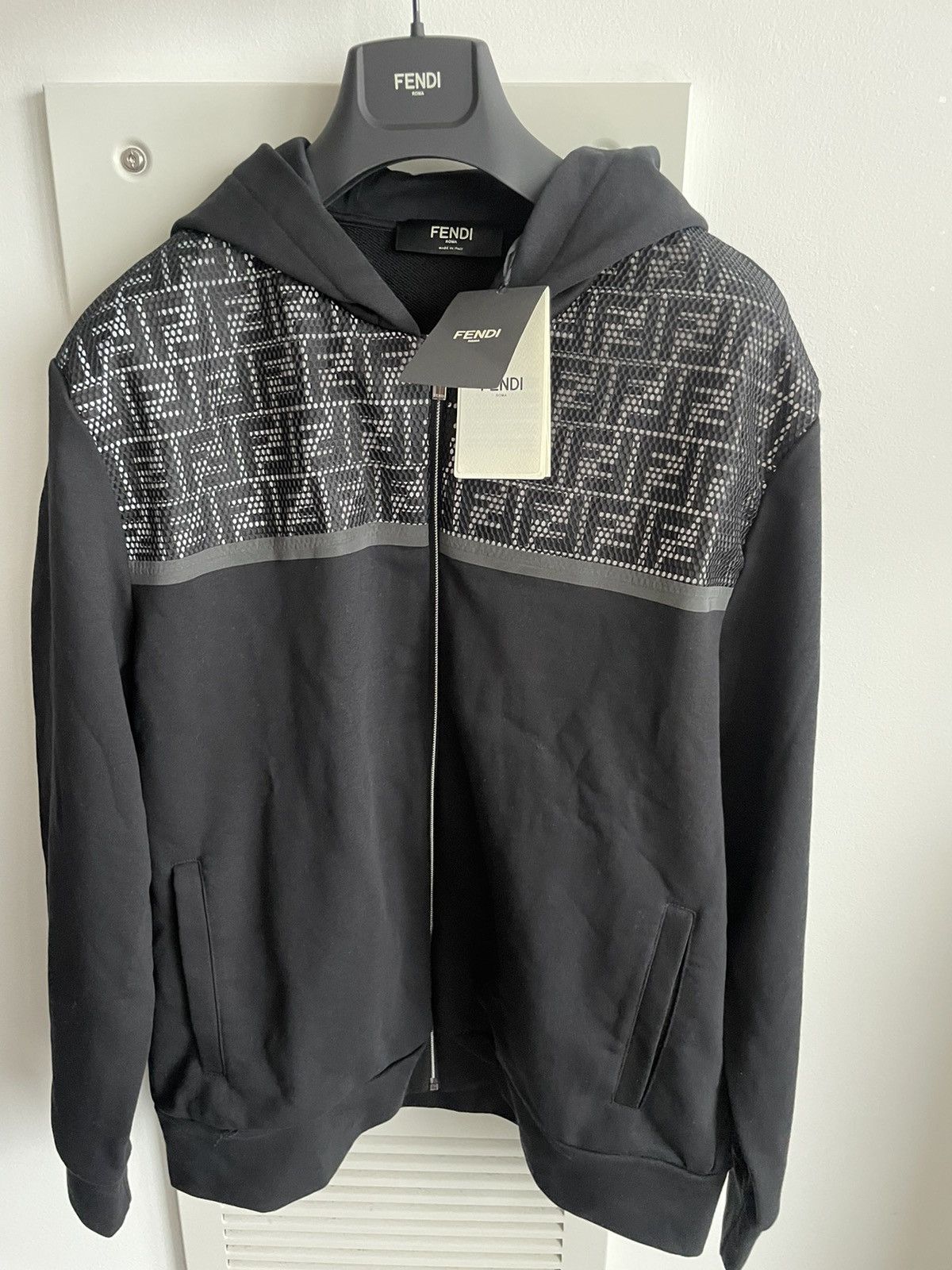 Fendi $3K Value Runway Limited Edition FF Logo Bomber Jacket Coat Size US L / EU 52-54 / 3 - 23 Thumbnail