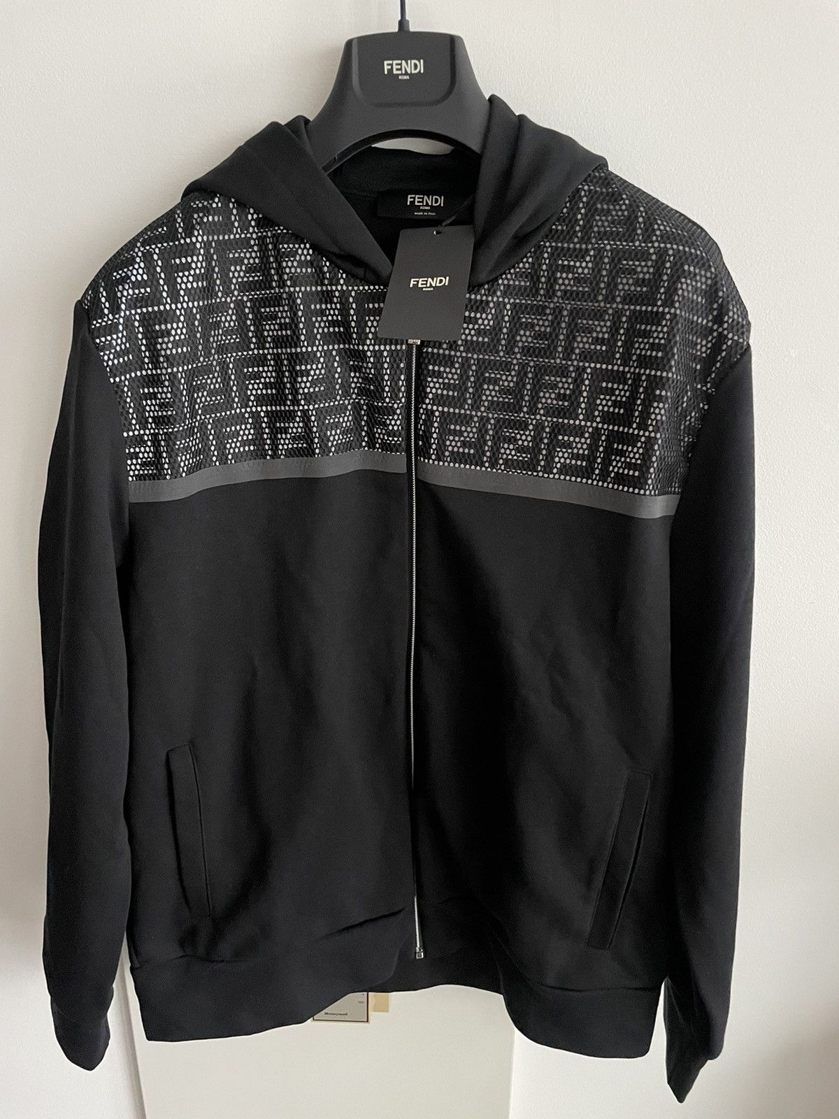 Fendi $3K Value Runway Limited Edition FF Logo Bomber Jacket Coat Size US L / EU 52-54 / 3 - 2 Thumbnail