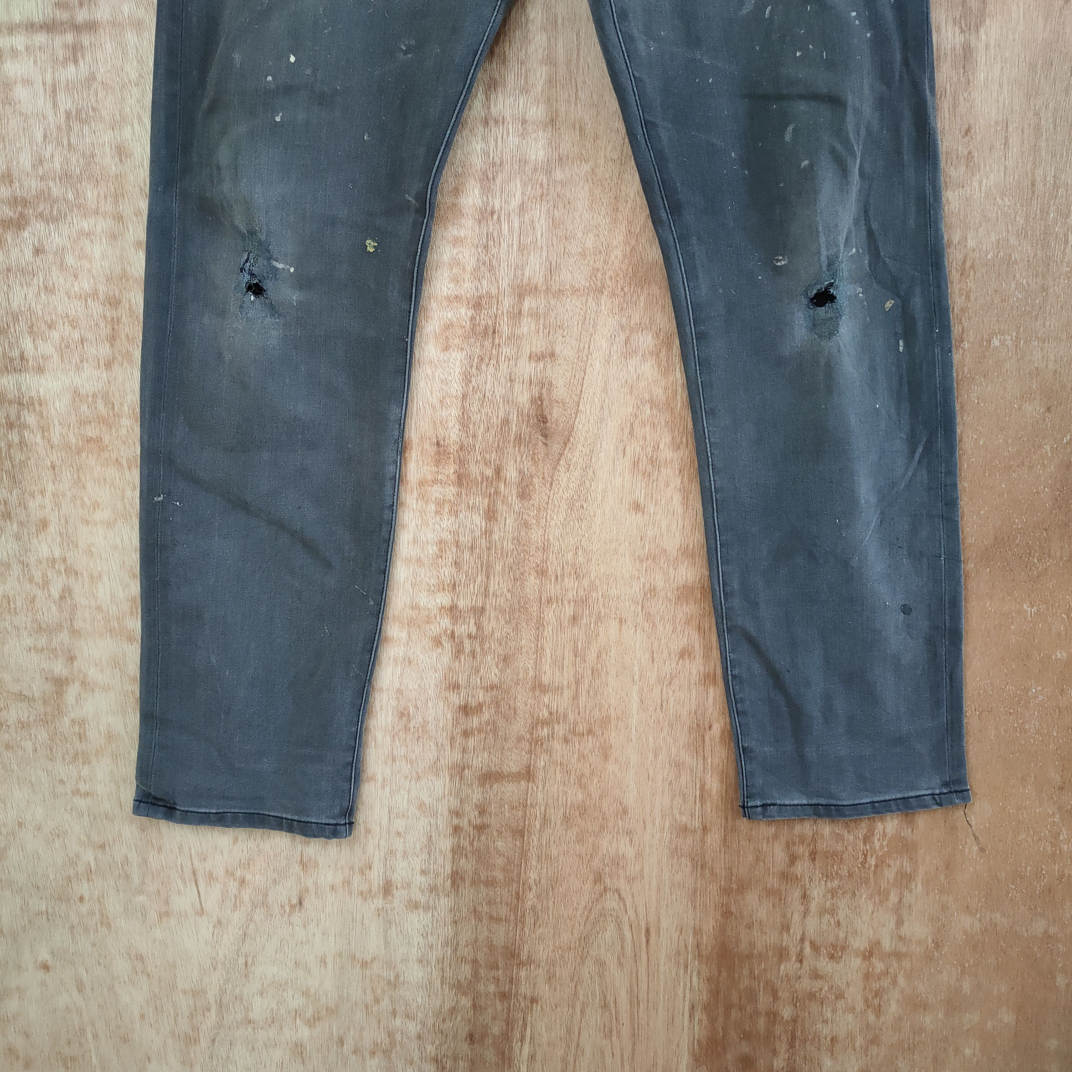 Jean VINTAGE HK WORKS FADED PAINT PANTS/ DISTRESSED KNEE Size US 30 / EU 46 - 3 Thumbnail