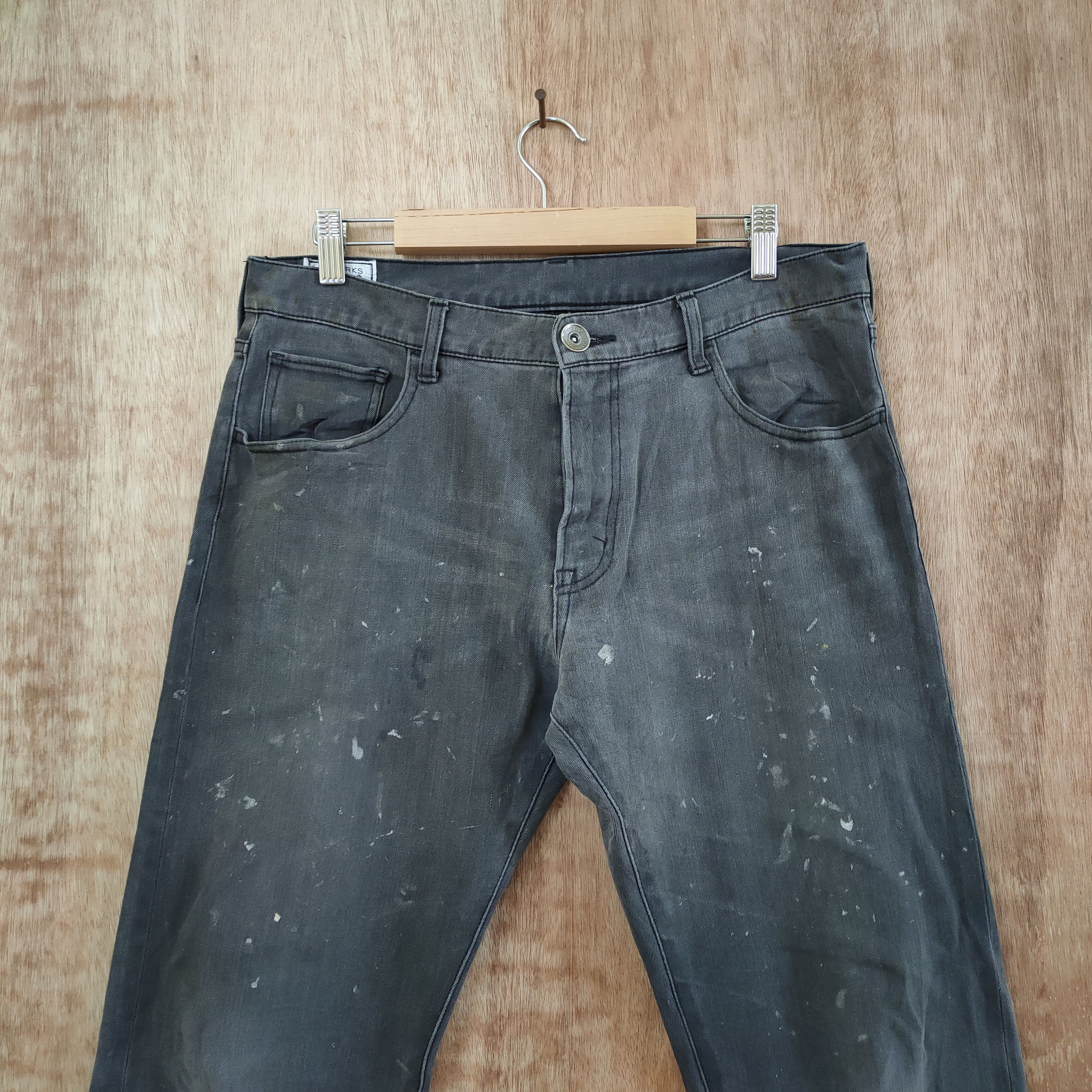 Jean VINTAGE HK WORKS FADED PAINT PANTS/ DISTRESSED KNEE Size US 30 / EU 46 - 2 Thumbnail
