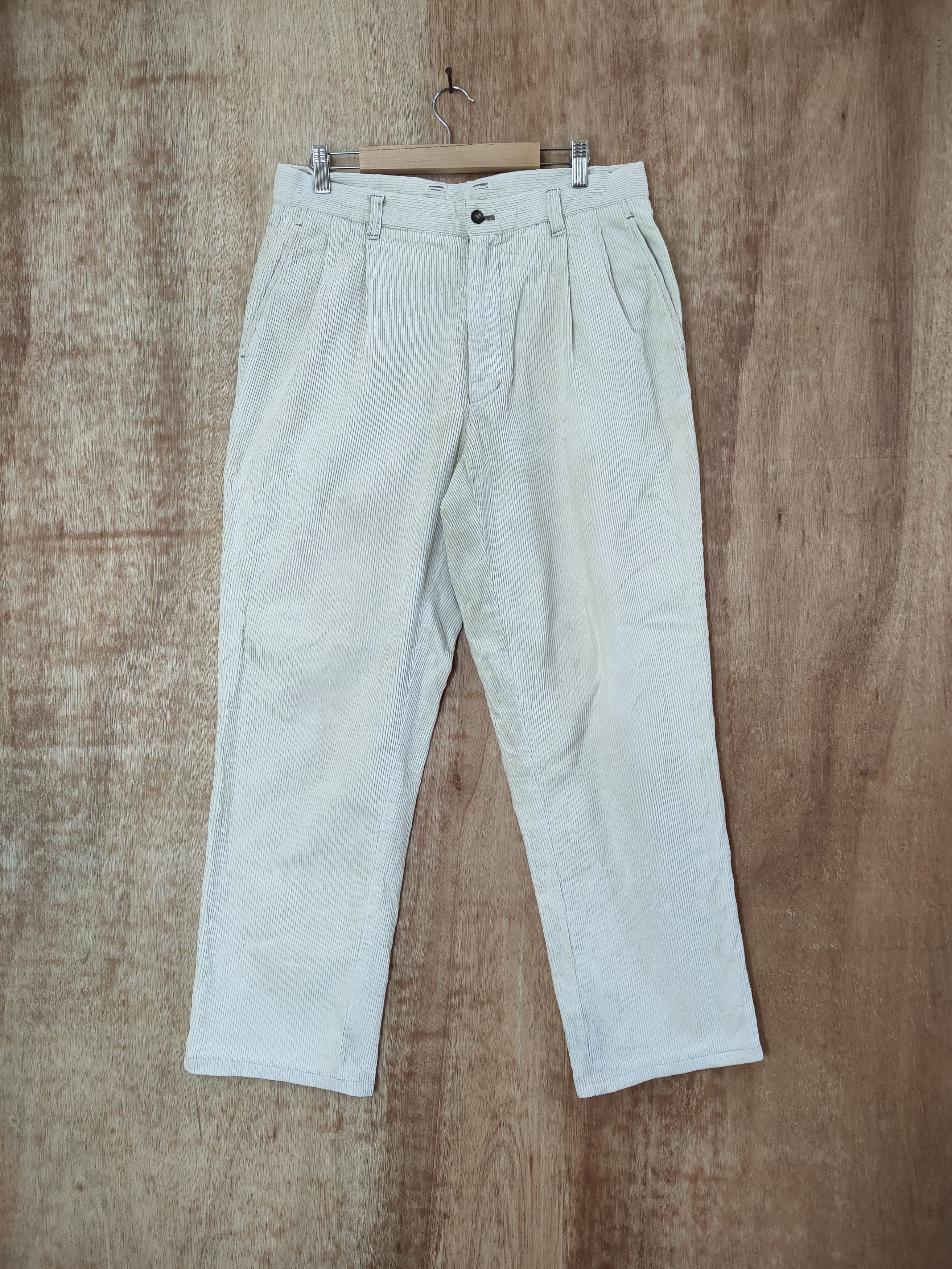 Vintage UNIQLO VELVET CORDUROY FADED PANTS Size US 32 / EU 48 - 1 Thumbnail