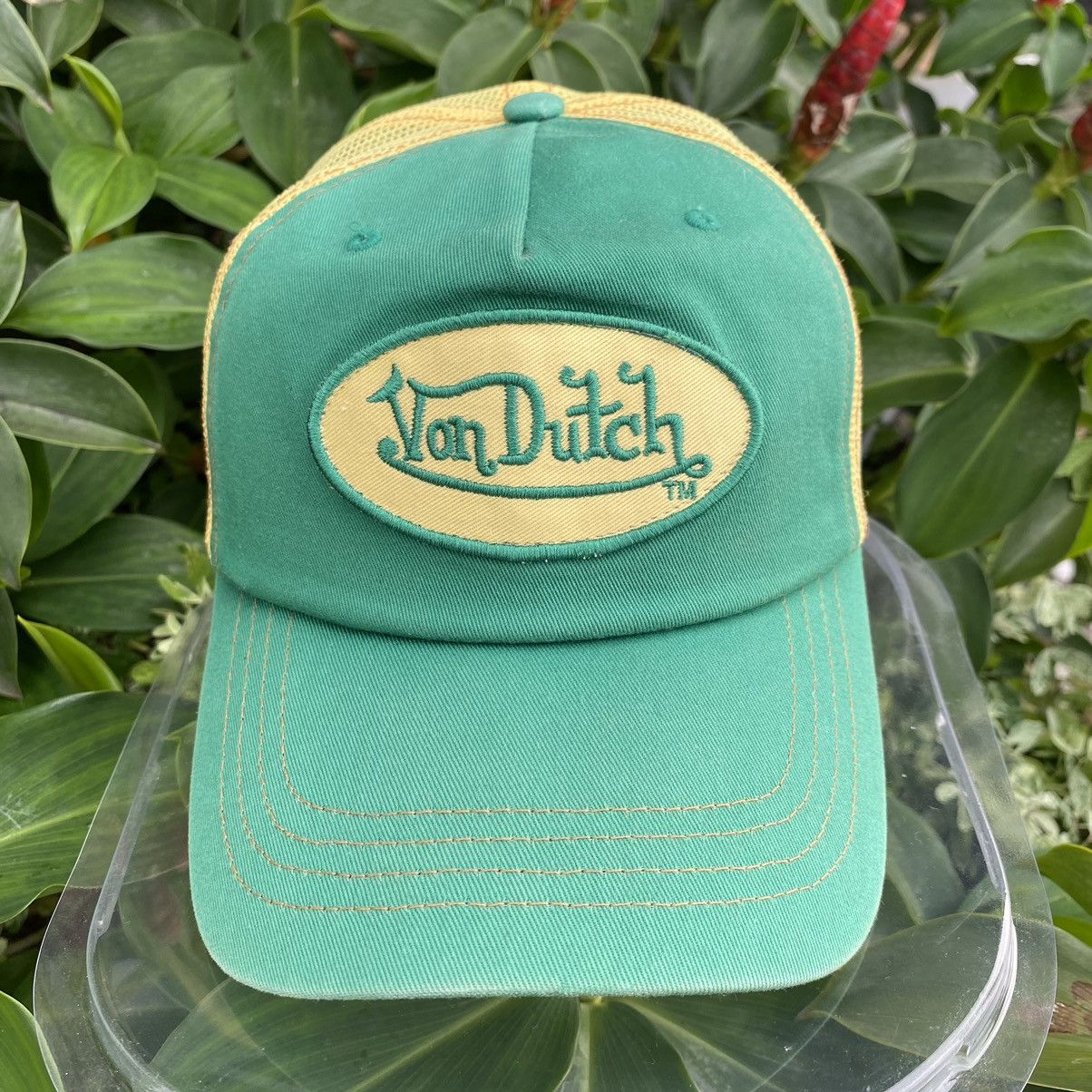 Japanese Brand × Von Dutch RARE Von Dutch Green Yellow Trucker Hat ...