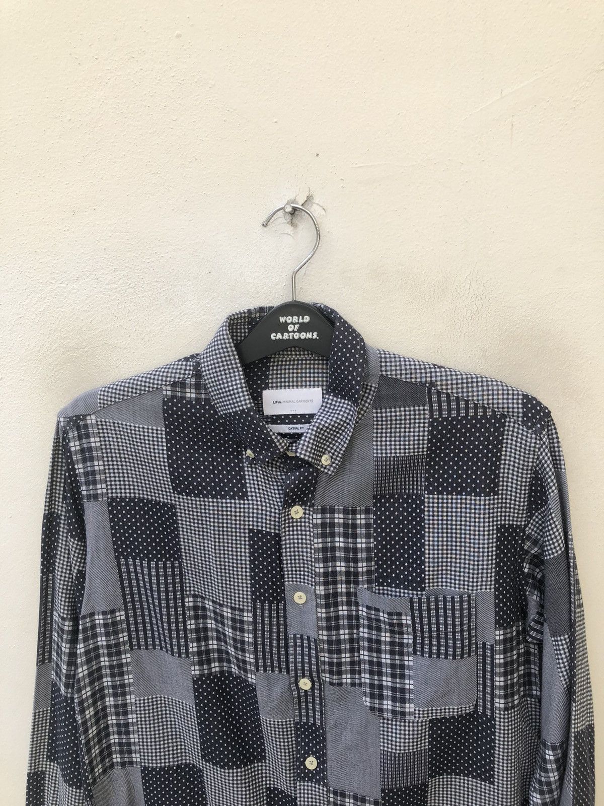LIFUL MINIMAL GARMENTS Liful Minimal Garments Printed Patchwork Button Shirt Size US M / EU 48-50 / 2 - 2 Thumbnail