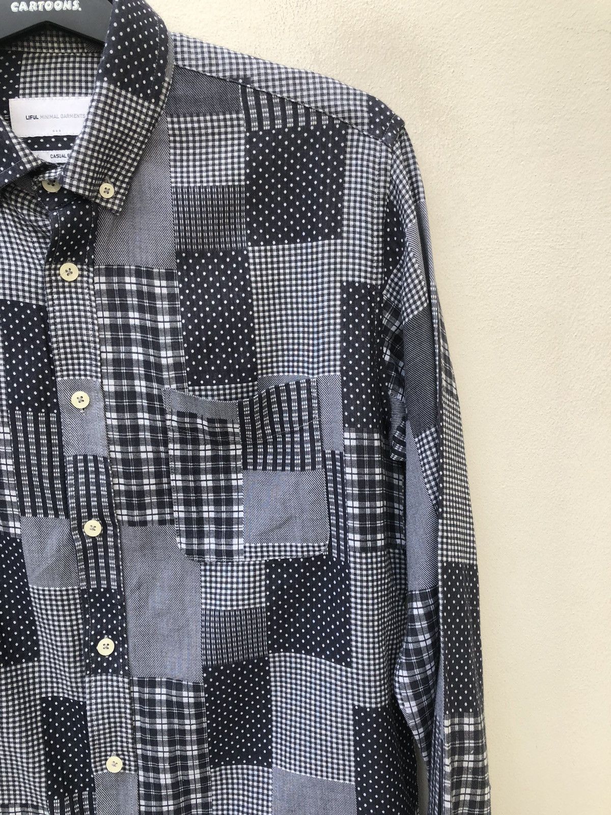 LIFUL MINIMAL GARMENTS Liful Minimal Garments Printed Patchwork Button Shirt Size US M / EU 48-50 / 2 - 4 Thumbnail