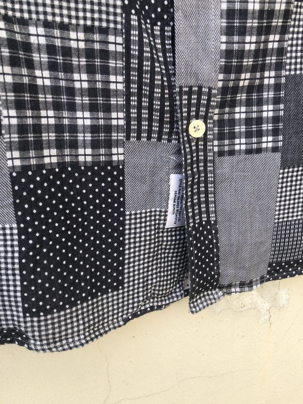 LIFUL MINIMAL GARMENTS Liful Minimal Garments Printed Patchwork Button Shirt Size US M / EU 48-50 / 2 - 5 Thumbnail
