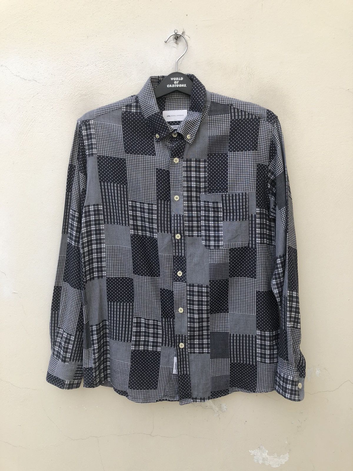 LIFUL MINIMAL GARMENTS Liful Minimal Garments Printed Patchwork Button Shirt Size US M / EU 48-50 / 2 - 1 Thumbnail