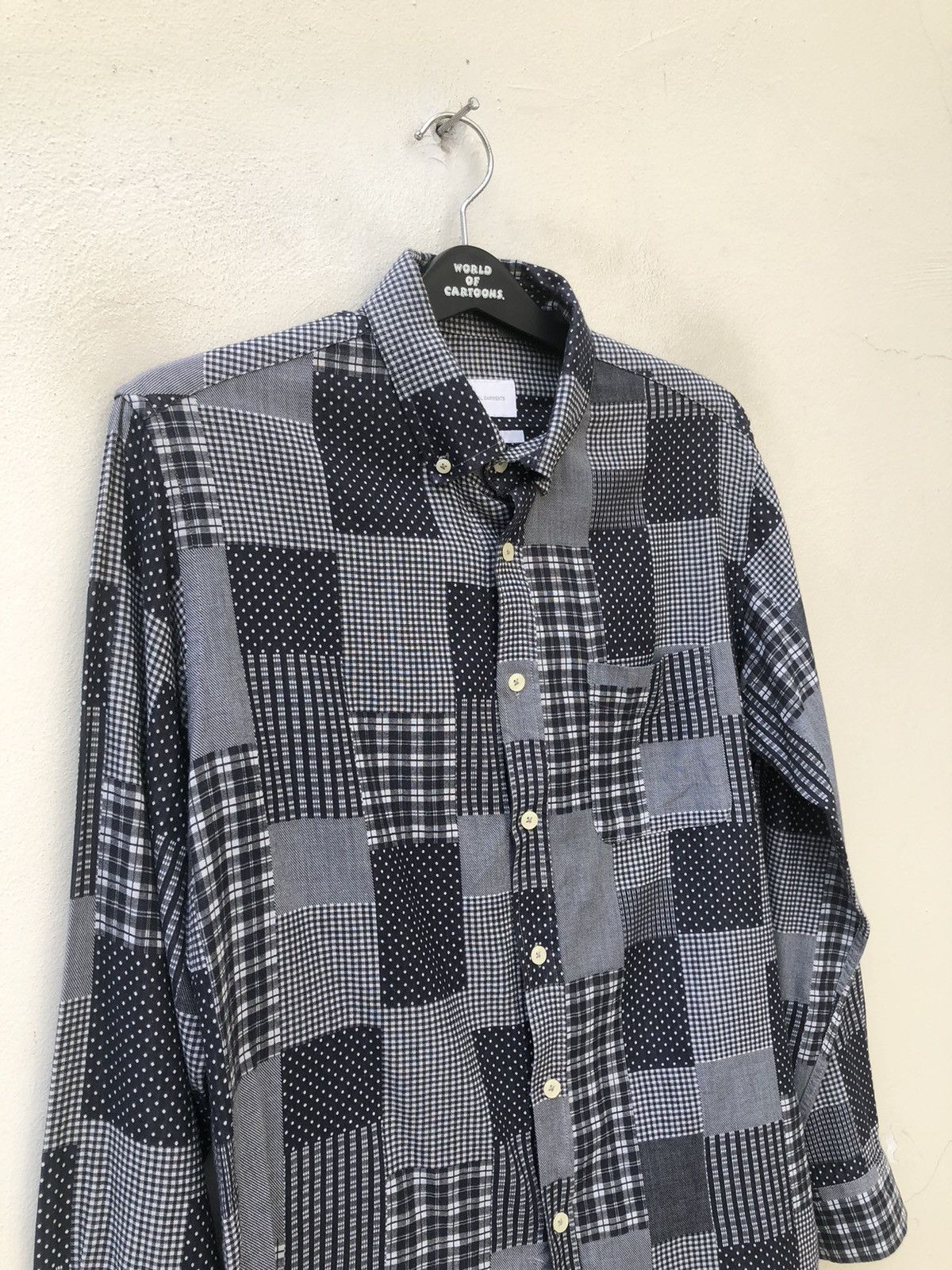 LIFUL MINIMAL GARMENTS Liful Minimal Garments Printed Patchwork Button Shirt Size US M / EU 48-50 / 2 - 9 Thumbnail