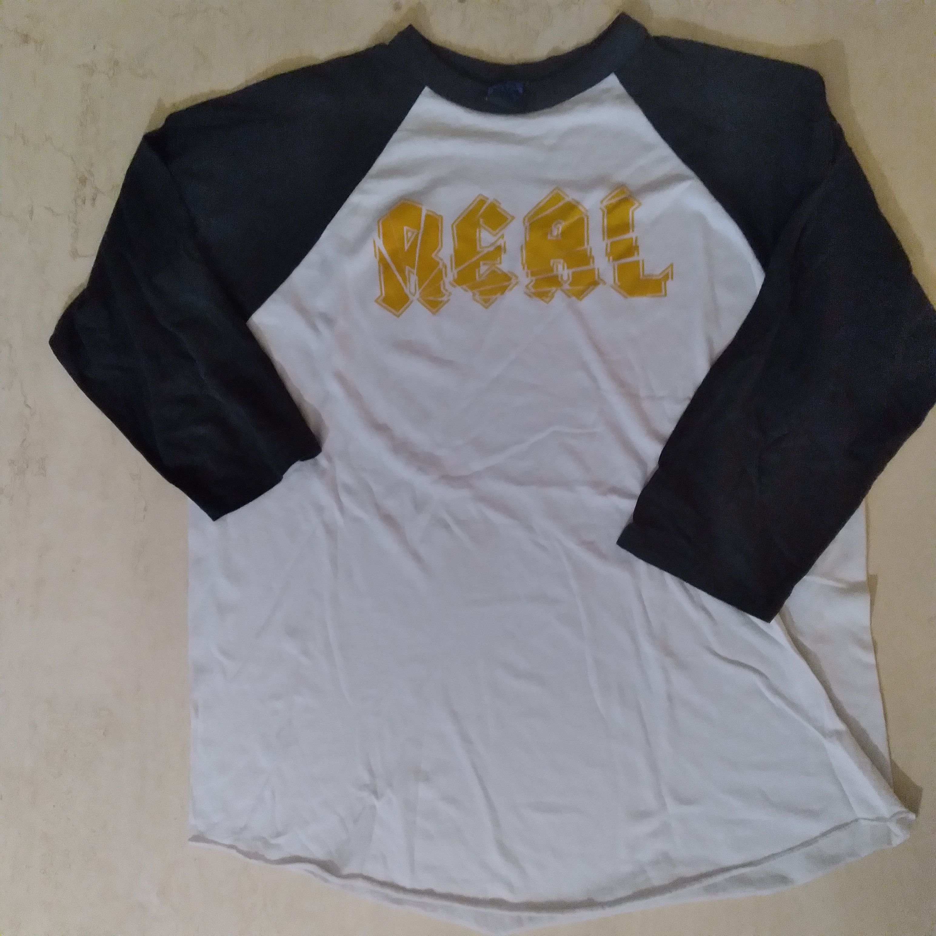 Vintage Vtg 90s REAL Skateboards 3/4 Sleeve Mark Gonzales GONZ Size US XL / EU 56 / 4 - 1 Thumbnail