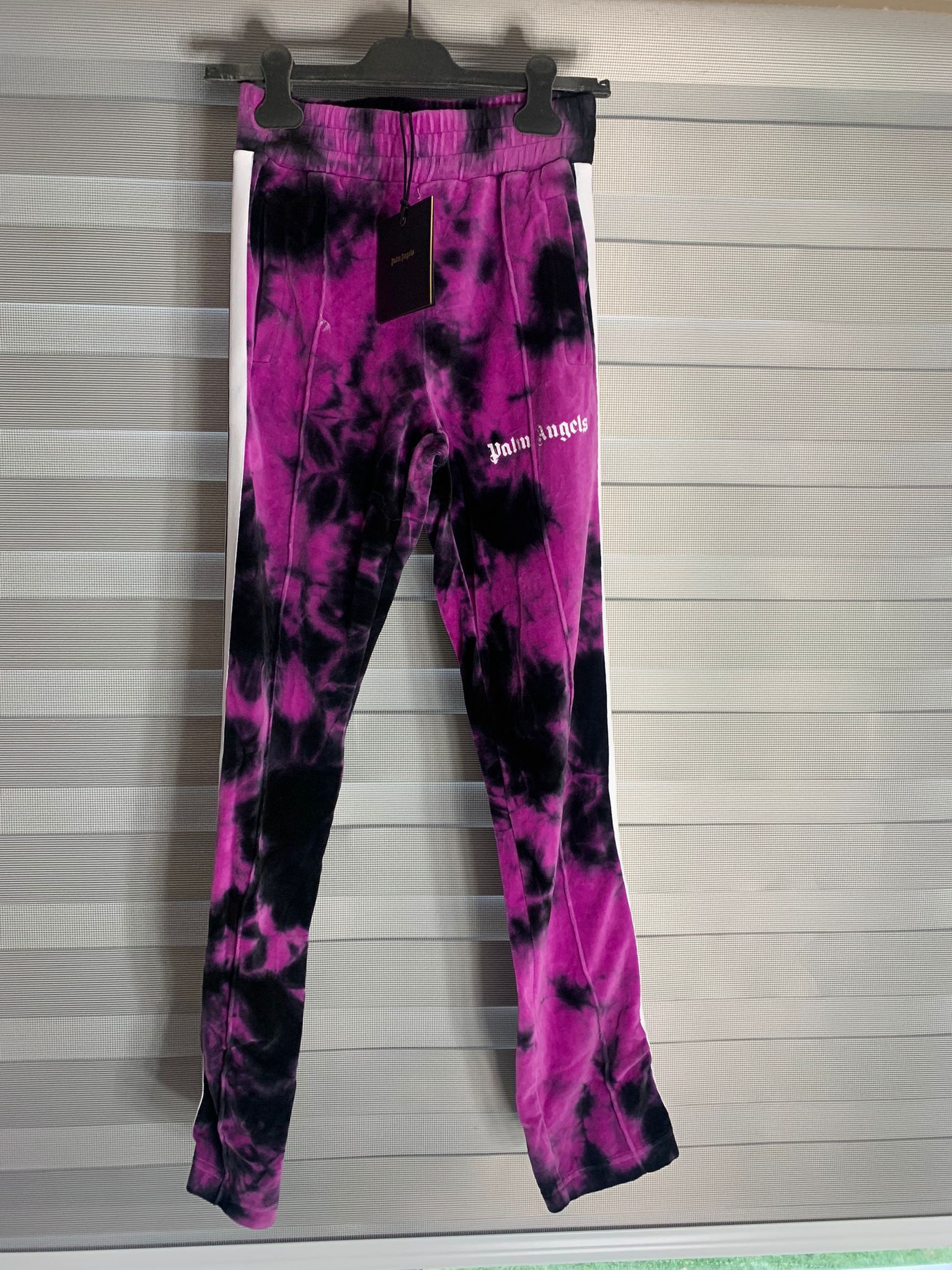 Palm angels purple tie dye online pants