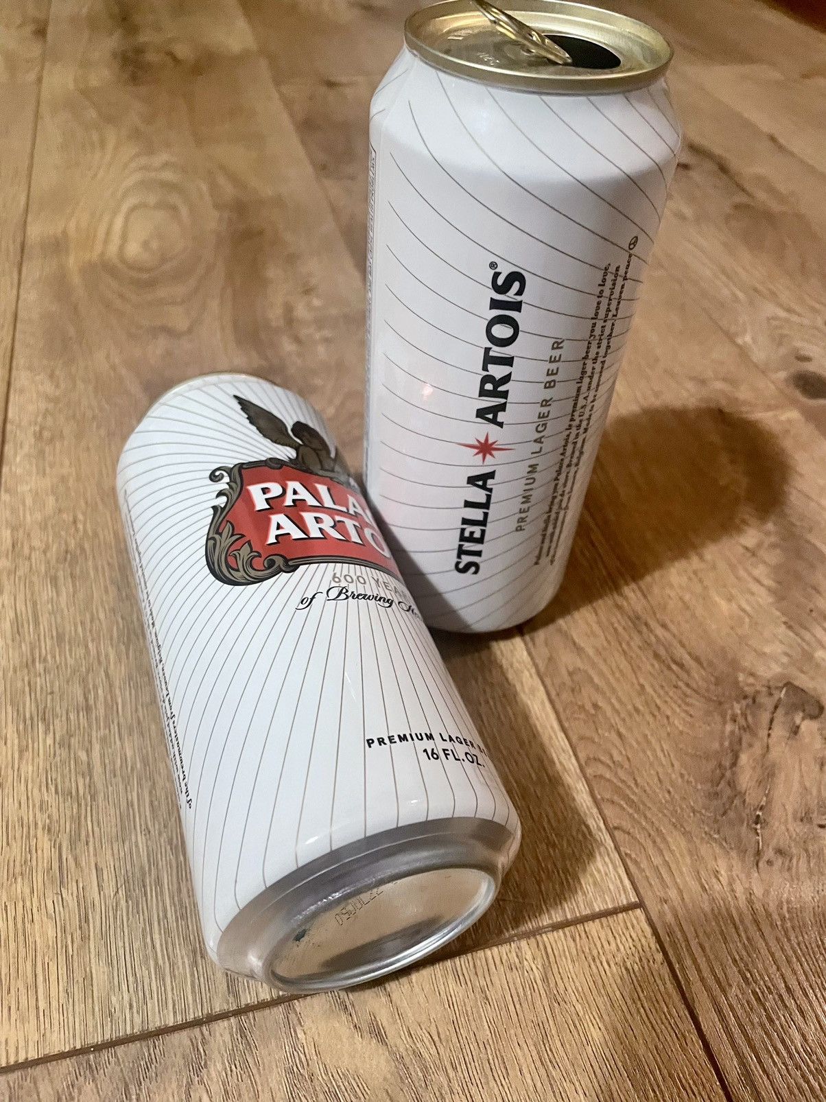 Budweiser 2 Pack of EMPTY CANS Palace Artois 16oz Pint Collector Hype Size ONE SIZE - 6 Thumbnail