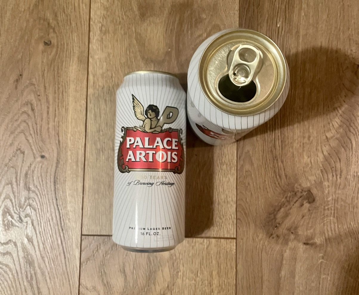 Budweiser 2 Pack of EMPTY CANS Palace Artois 16oz Pint Collector Hype Size ONE SIZE - 5 Thumbnail