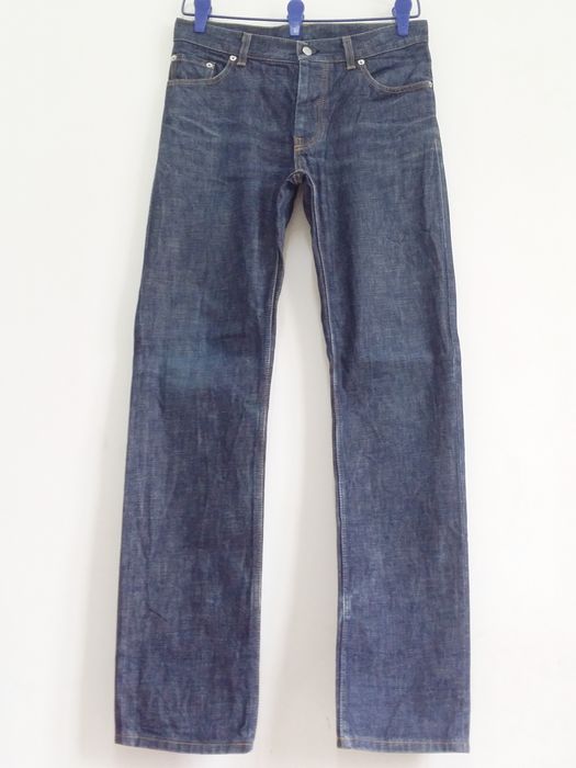 Helmut Lang Iconic Helmut Lang Classic Raw Denim Distressed Blue Denim ...