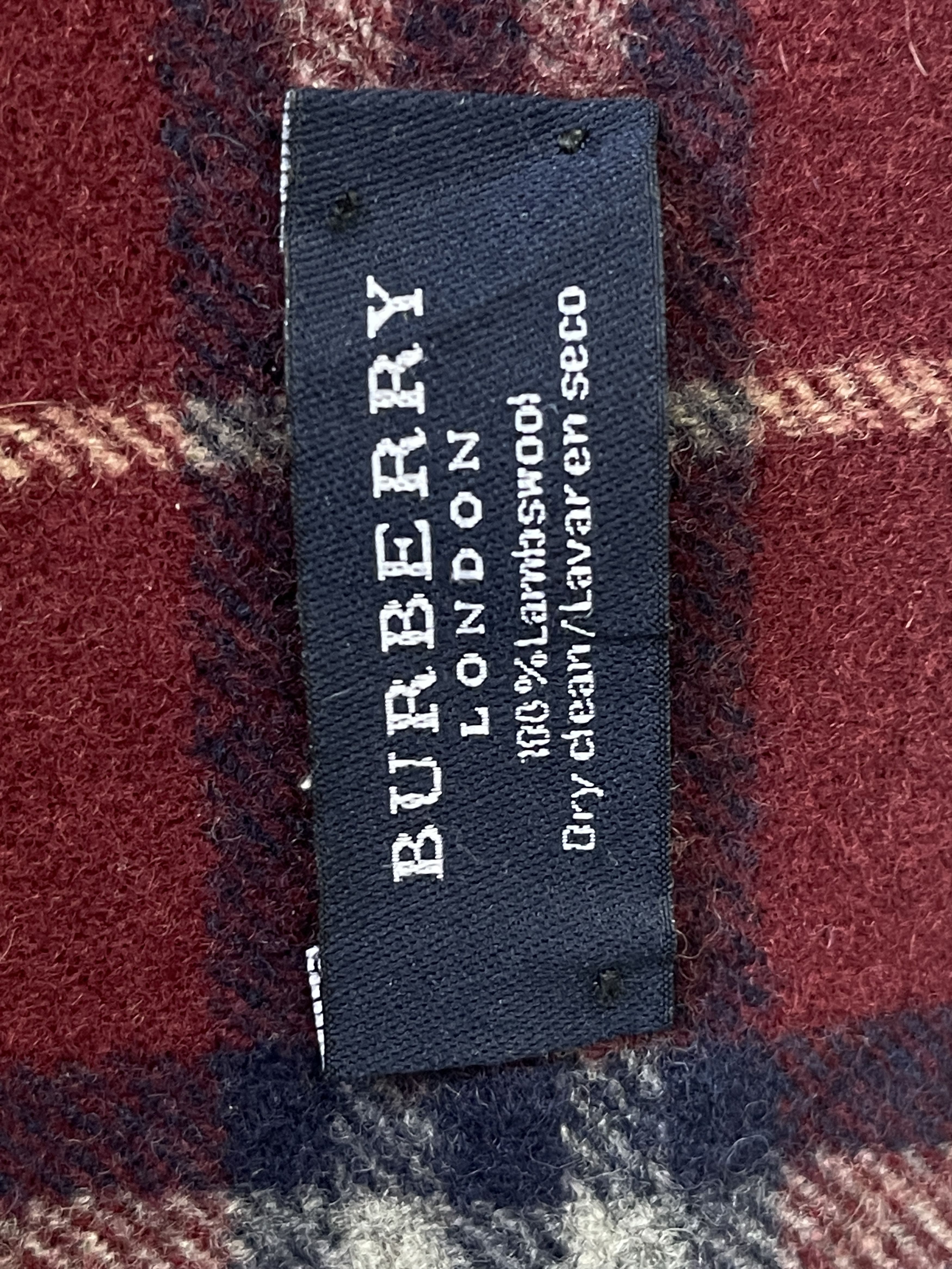 Burberry Burgundy Burberry novacheck classic scarf unisex Size ONE SIZE - 4 Thumbnail
