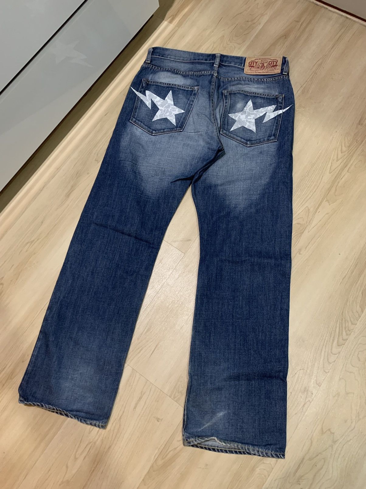 AFB 結ぼ Studs Star Flare Denim M