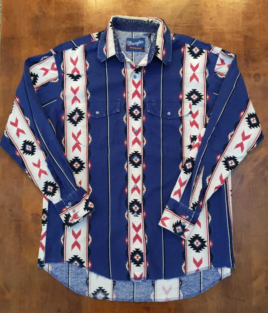 Take A Look About Vintage Wrangler Aztec Shirt