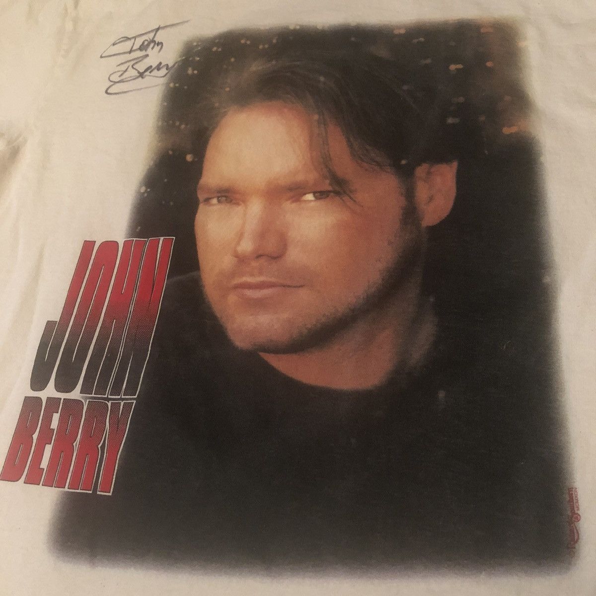 Band Tees Vintage John Berry Standing on the Edge Country Signed Tee Size US L / EU 52-54 / 3 - 4 Thumbnail