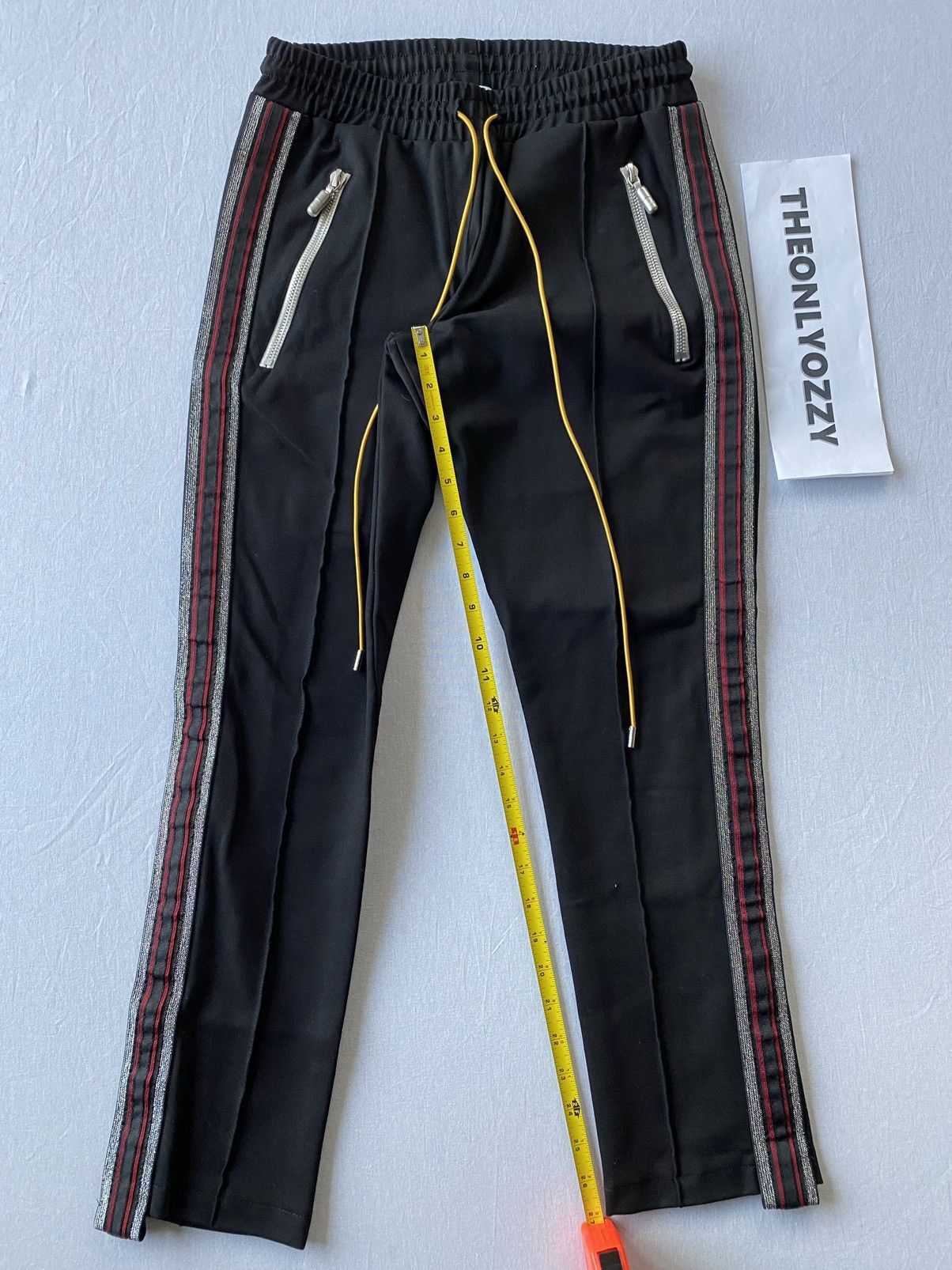Rhude Rhude Pin Stripe Cropped Track Pants Black/Red sz S Size US 32 / EU 48 - 3 Thumbnail