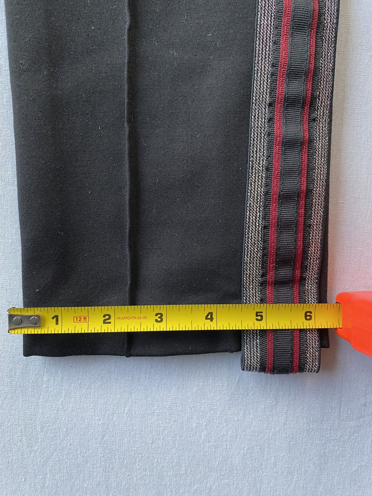 Rhude Rhude Pin Stripe Cropped Track Pants Black/Red sz S Size US 32 / EU 48 - 4 Thumbnail