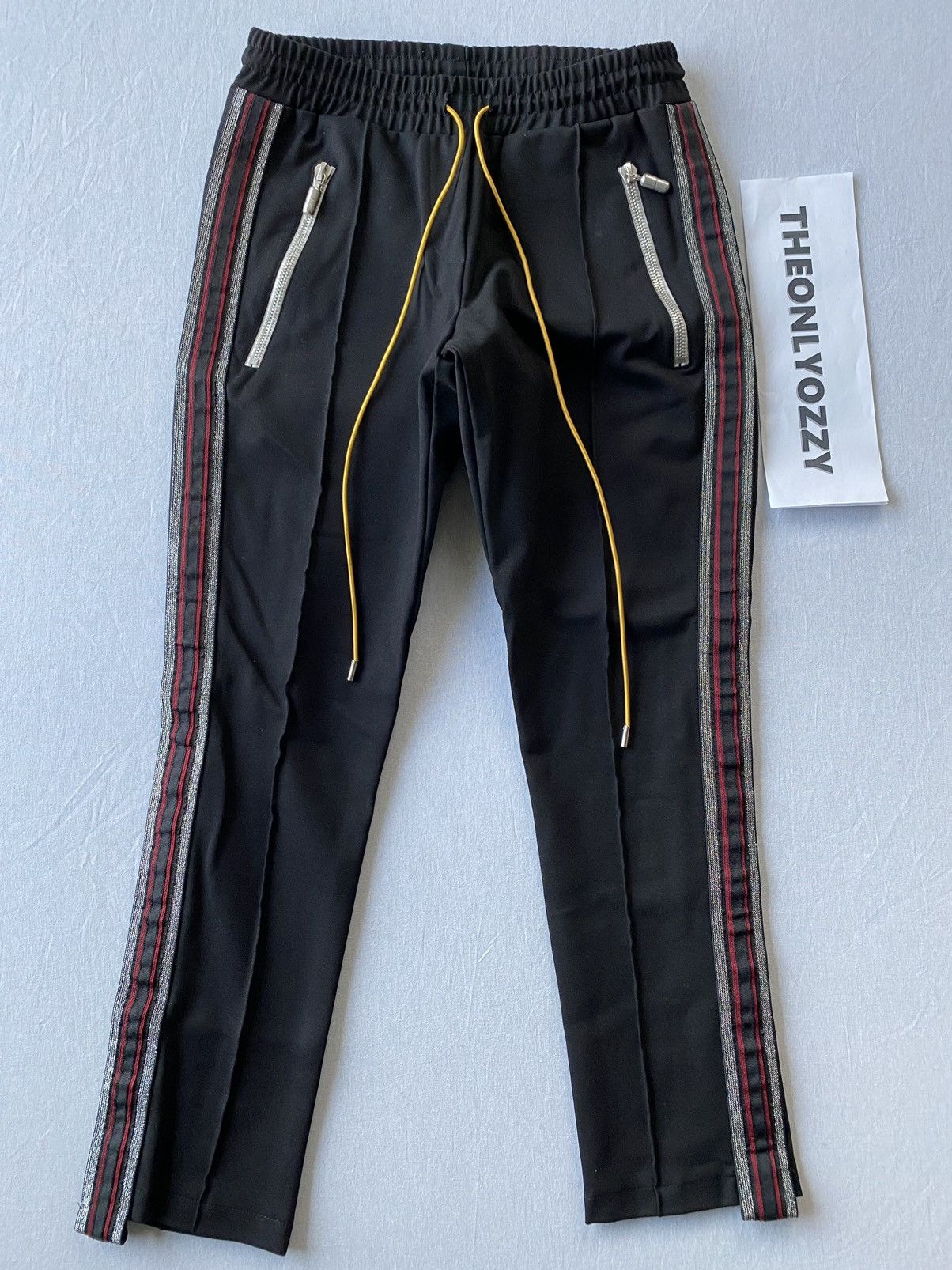 Rhude Rhude Pin Stripe Cropped Track Pants Black/Red sz S Size US 32 / EU 48 - 1 Thumbnail
