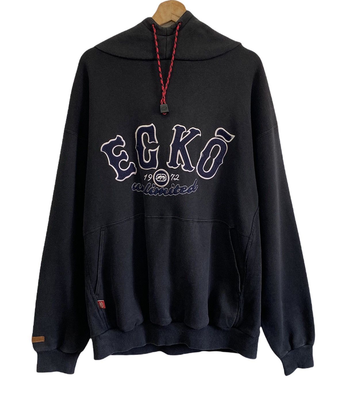 image of Archival Clothing x Ecko Unltd Vintage Ecko Unltd Big Logo Sweater Hoodies in Black (Size Large)