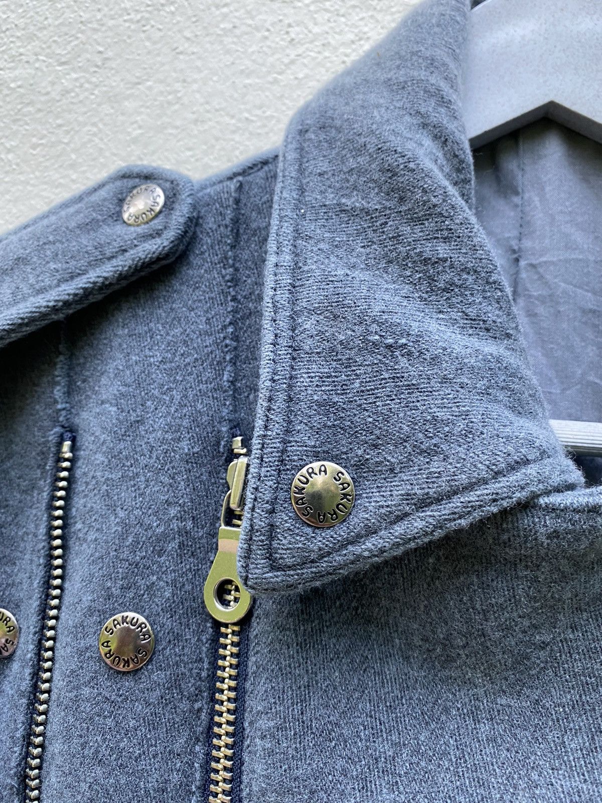Designer × Japanese Brand Sakura wool biker jackets Size US S / EU 44-46 / 1 - 4 Thumbnail