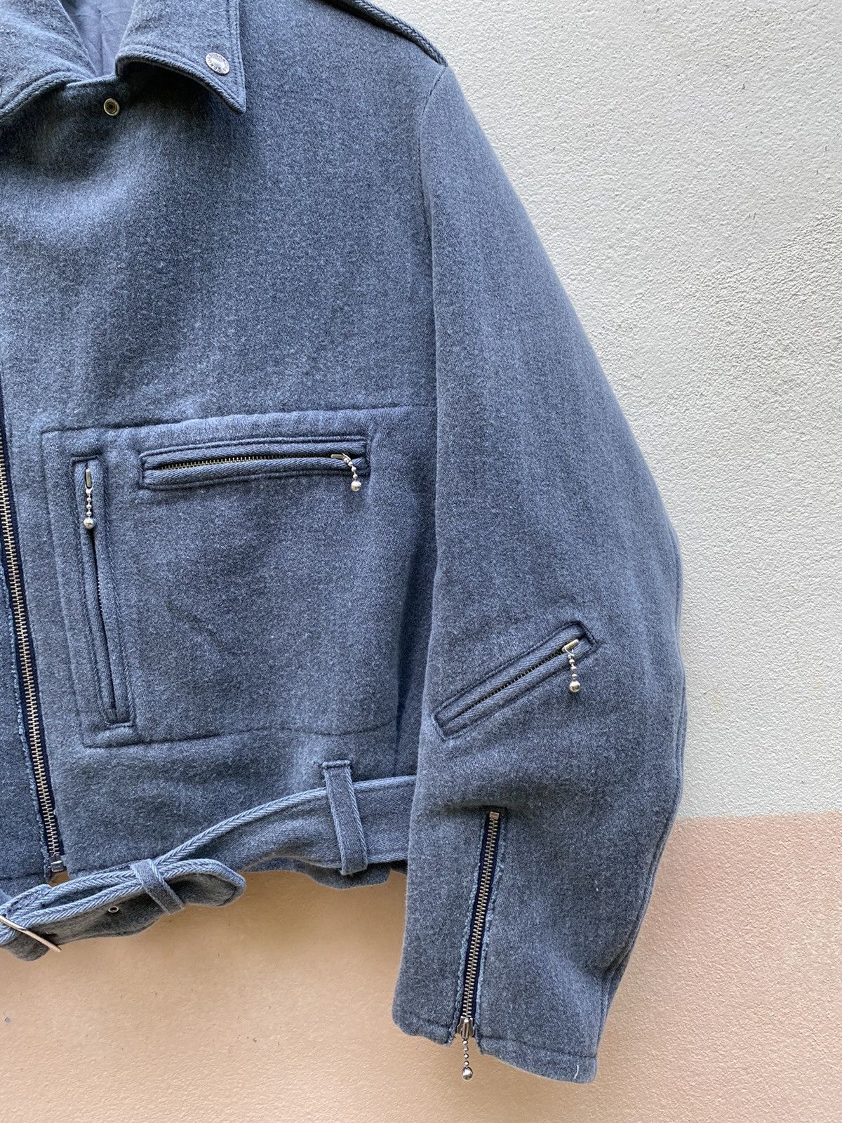 Designer × Japanese Brand Sakura wool biker jackets Size US S / EU 44-46 / 1 - 2 Thumbnail