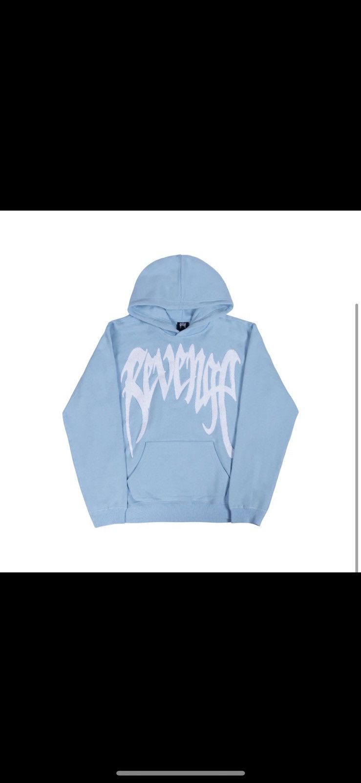 Revenge outlets Baby Blue Embroidery Hoodie