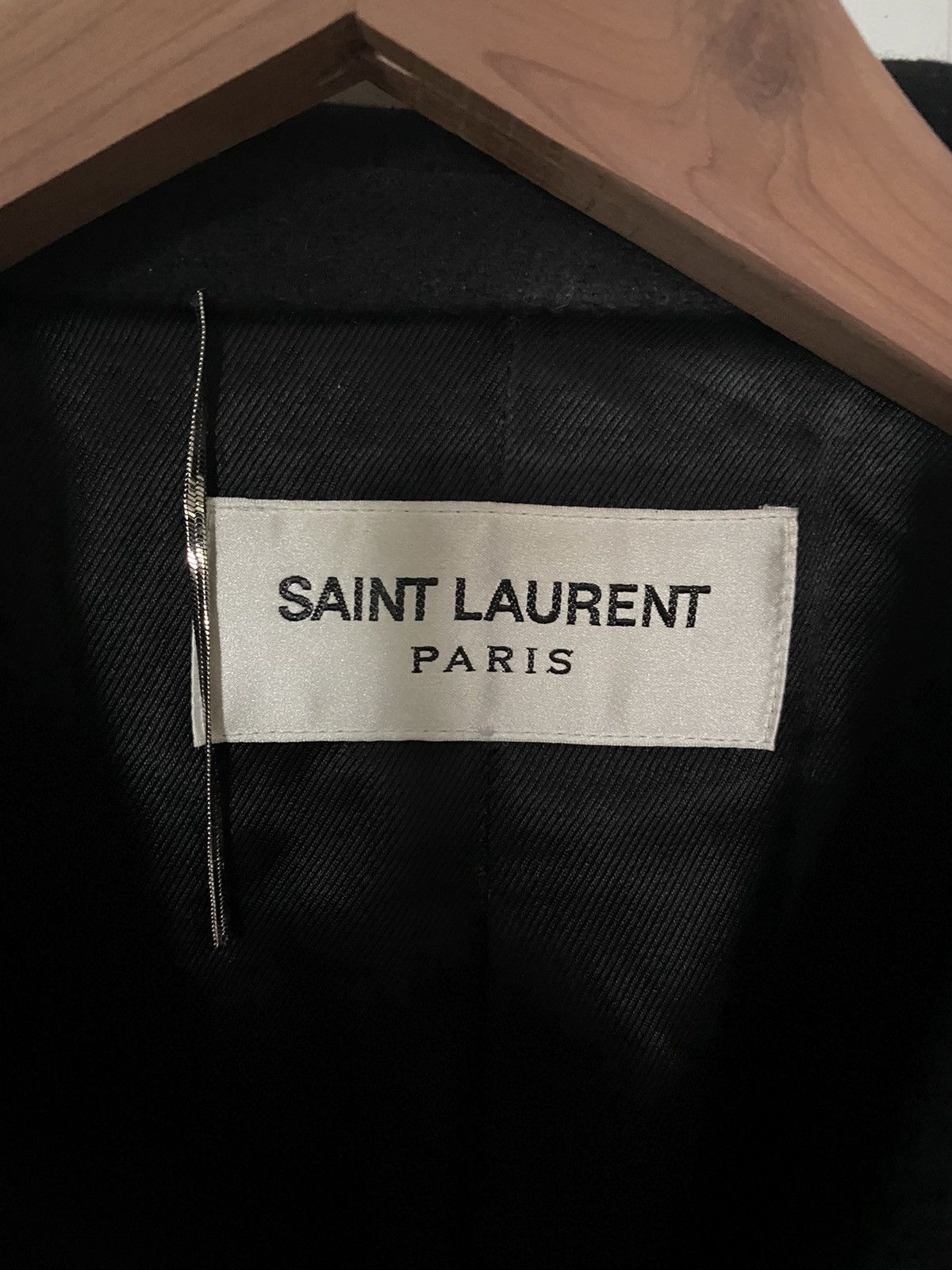 Saint Laurent Paris Saint Laurent Paris one button chesterfield coat wool/silk Size US M / EU 48-50 / 2 - 5 Thumbnail