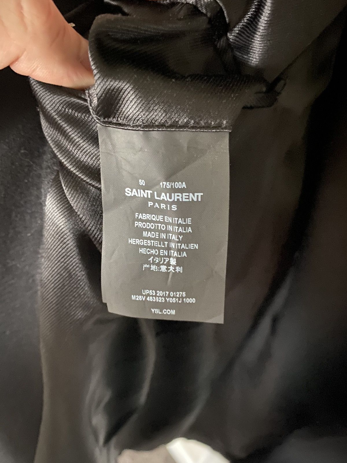 Saint Laurent Paris Saint Laurent Paris one button chesterfield coat wool/silk Size US M / EU 48-50 / 2 - 7 Thumbnail