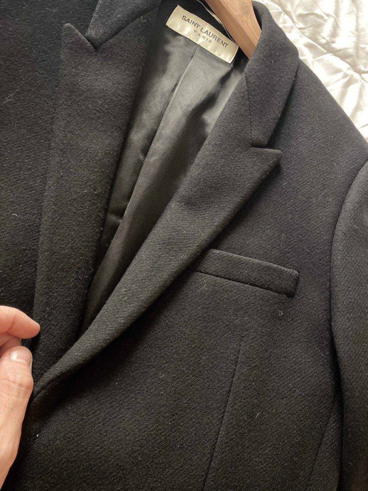 Saint Laurent Paris Saint Laurent Paris one button chesterfield coat wool/silk Size US M / EU 48-50 / 2 - 3 Thumbnail