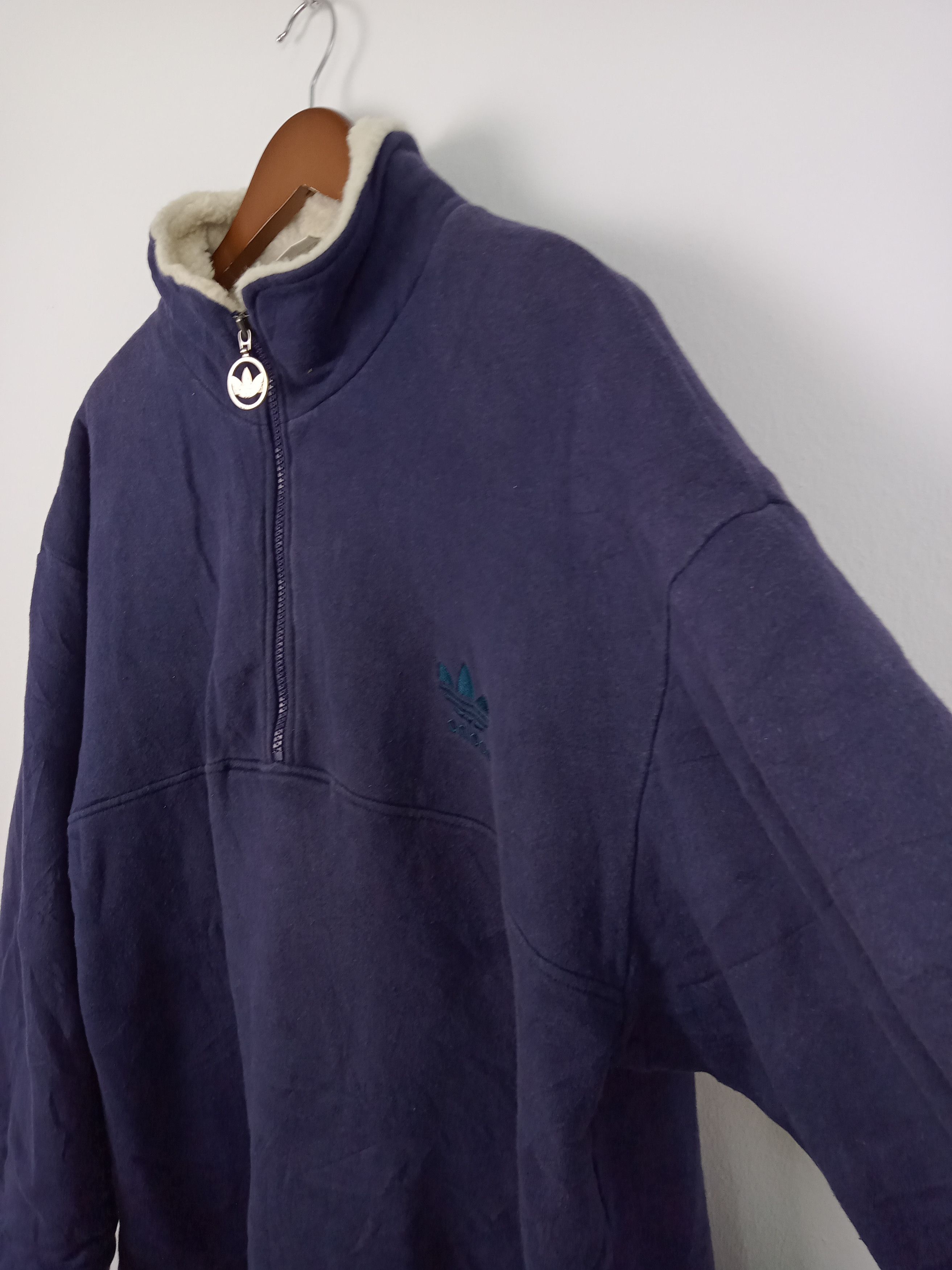 Adidas × Vintage Vintage Adidas Big Logo Half Zip Jacket Size US L / EU 52-54 / 3 - 3 Thumbnail