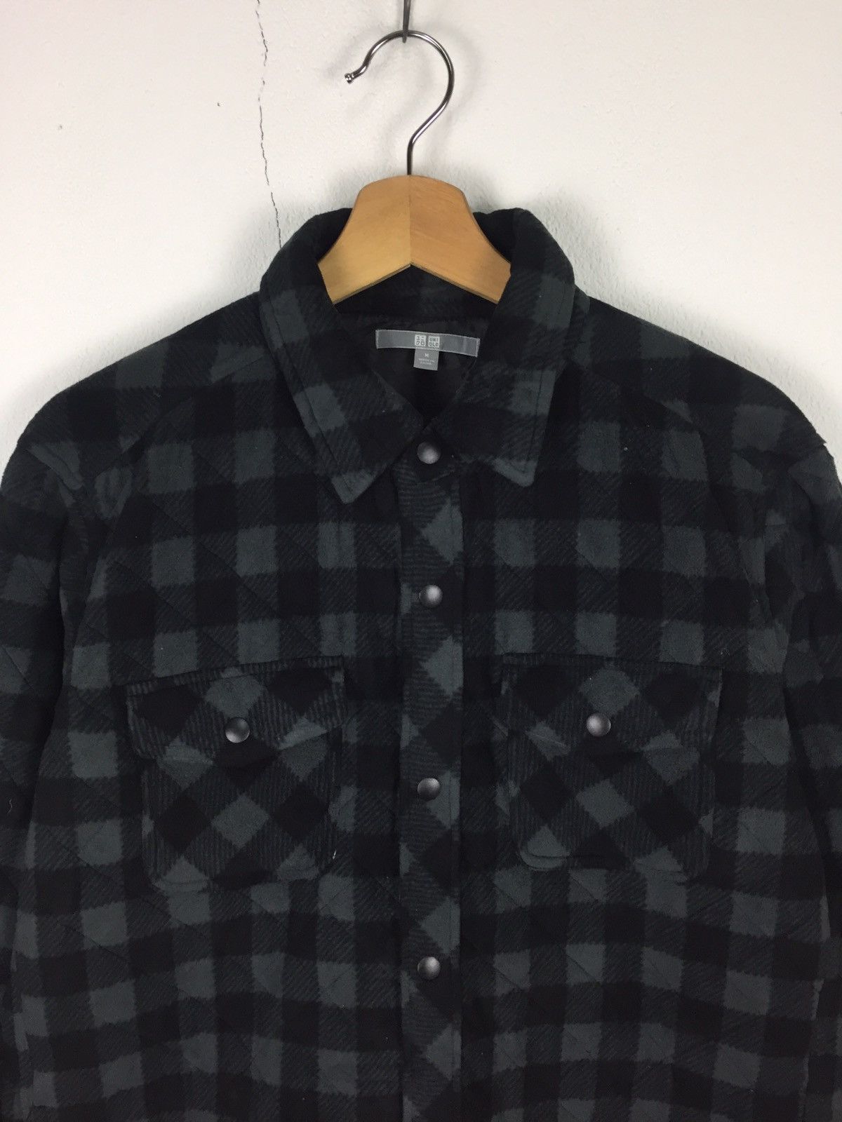 Japanese Brand Light Padded Quilted Fleece Shirt Jacket Size US M / EU 48-50 / 2 - 2 Thumbnail