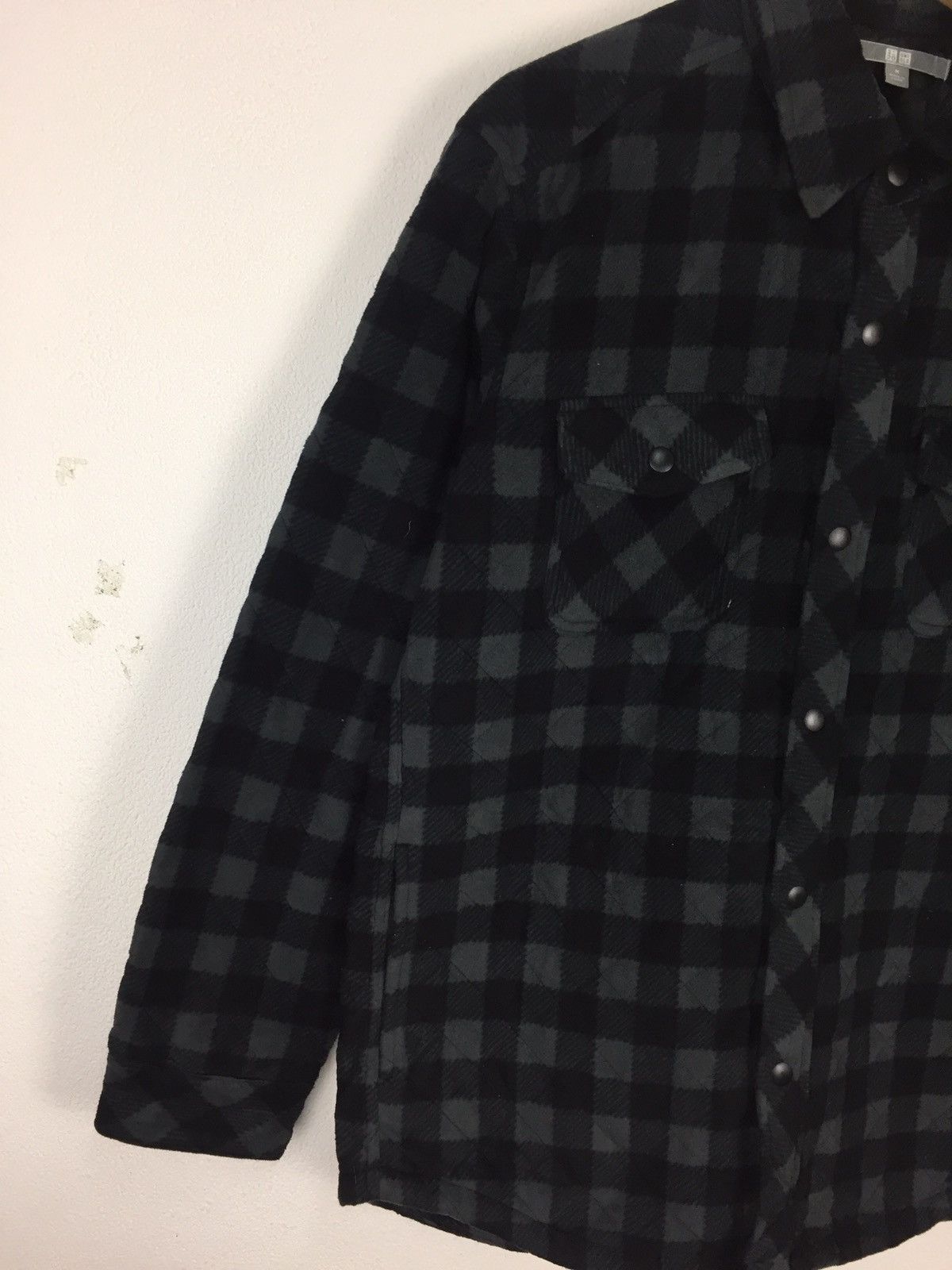 Japanese Brand Light Padded Quilted Fleece Shirt Jacket Size US M / EU 48-50 / 2 - 5 Thumbnail
