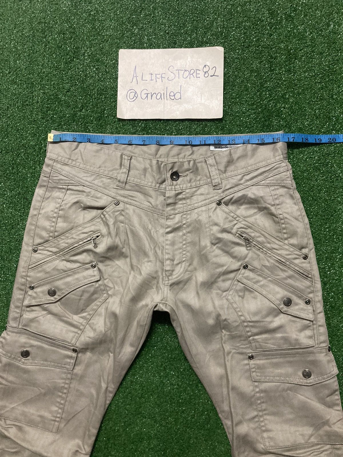 Japanese Brand !LastDrop!Semantic Design Multi Pocket SlimFit Pants Size US 33 - 3 Thumbnail